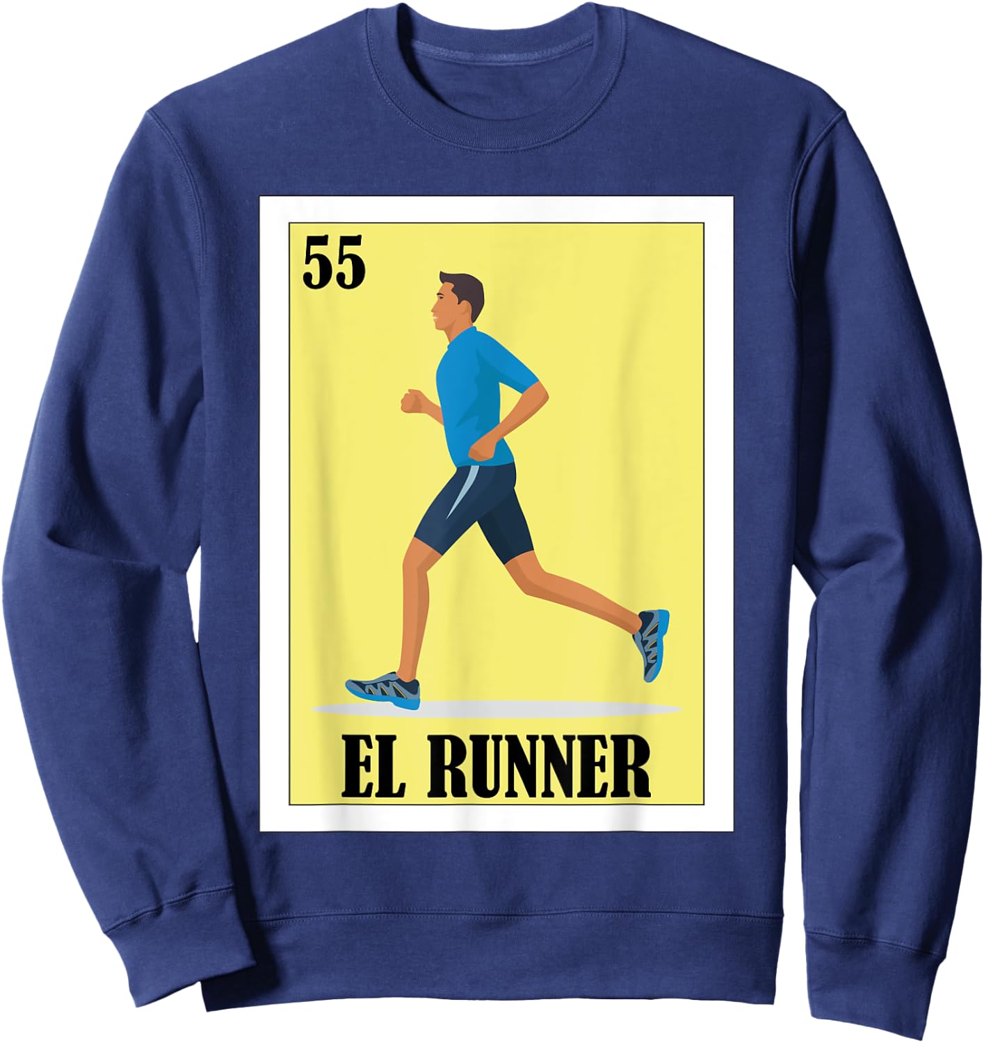 Funny Mexican Design for Runners - El Runner Sweatshirt - Sweatshirt | Navy