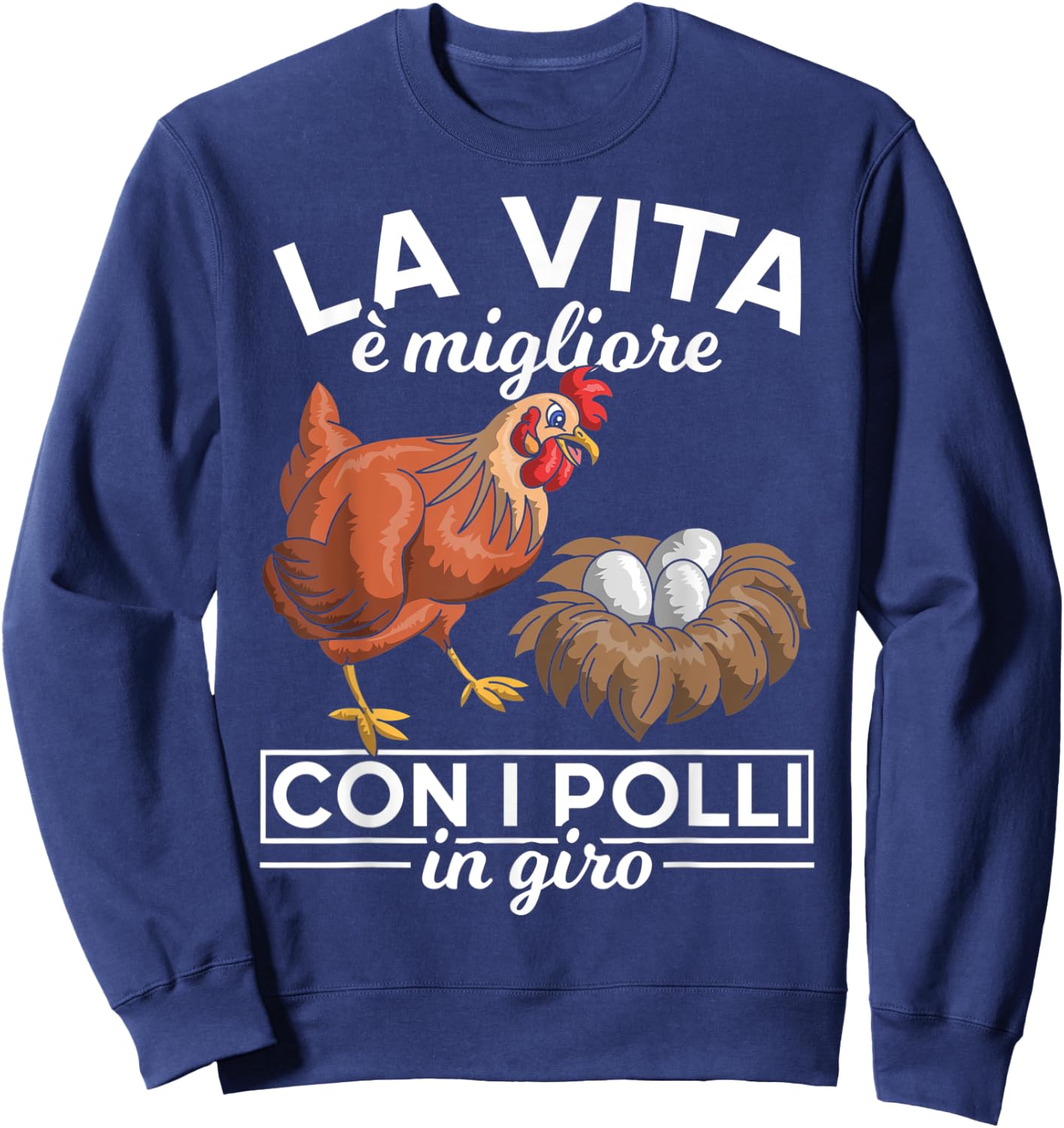 Chicken Farm Zoo Chicken Gift Sweatshirt - Sweatshirt | Navy