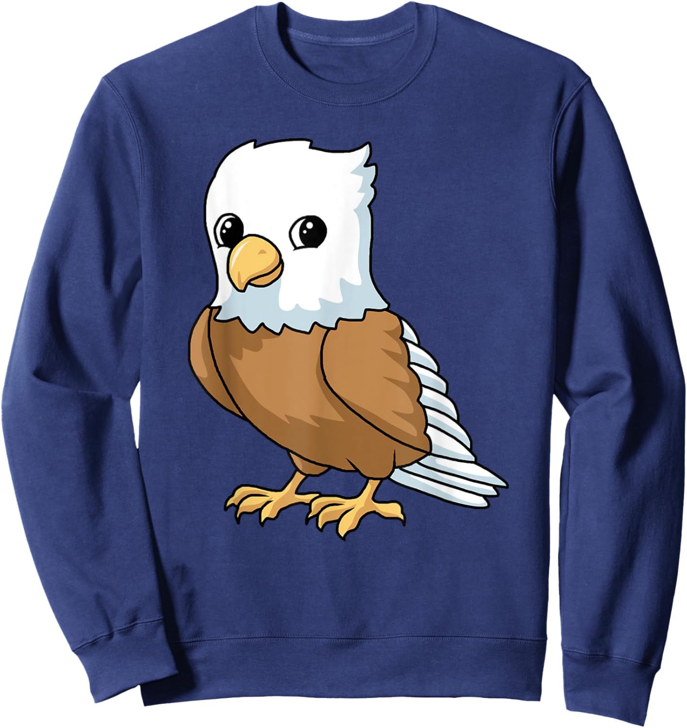 Cute baby eagle as a gift bird drawn painted Sweatshirt - Sweatshirt | Navy