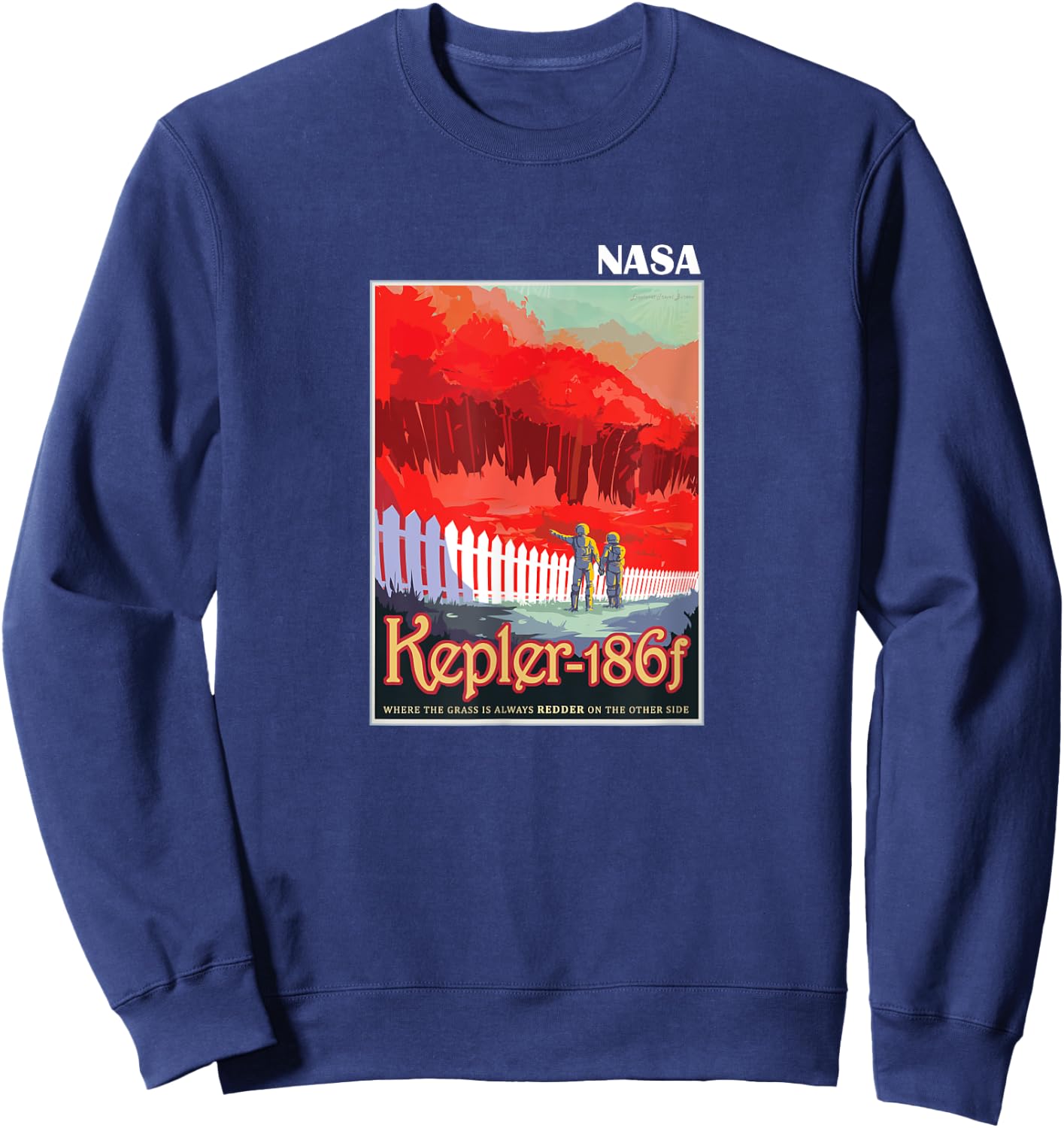 The Official Kepler 186f Space Tourism Poster NASA Sweatshirt - Sweatshirt | Navy