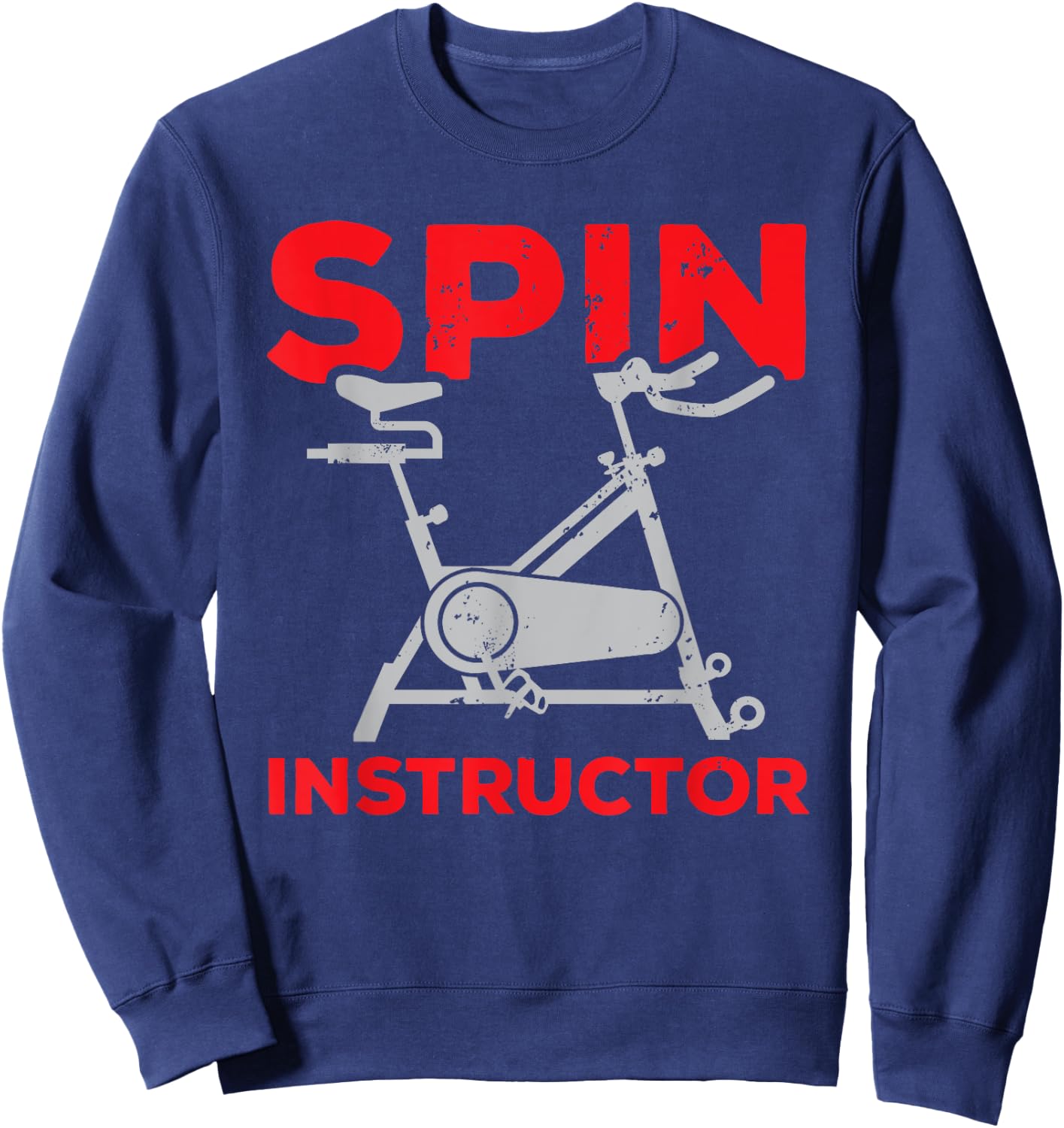 Cute Spin Class Cycling Spinning Instructor Bike Spinner Gym Sweatshirt - Sweatshirt | Navy