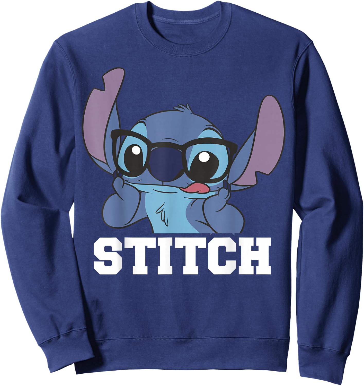 Disney Lilo & Stitch Nerdy Stitch Portrait Sweatshirt - Sweatshirt | Navy