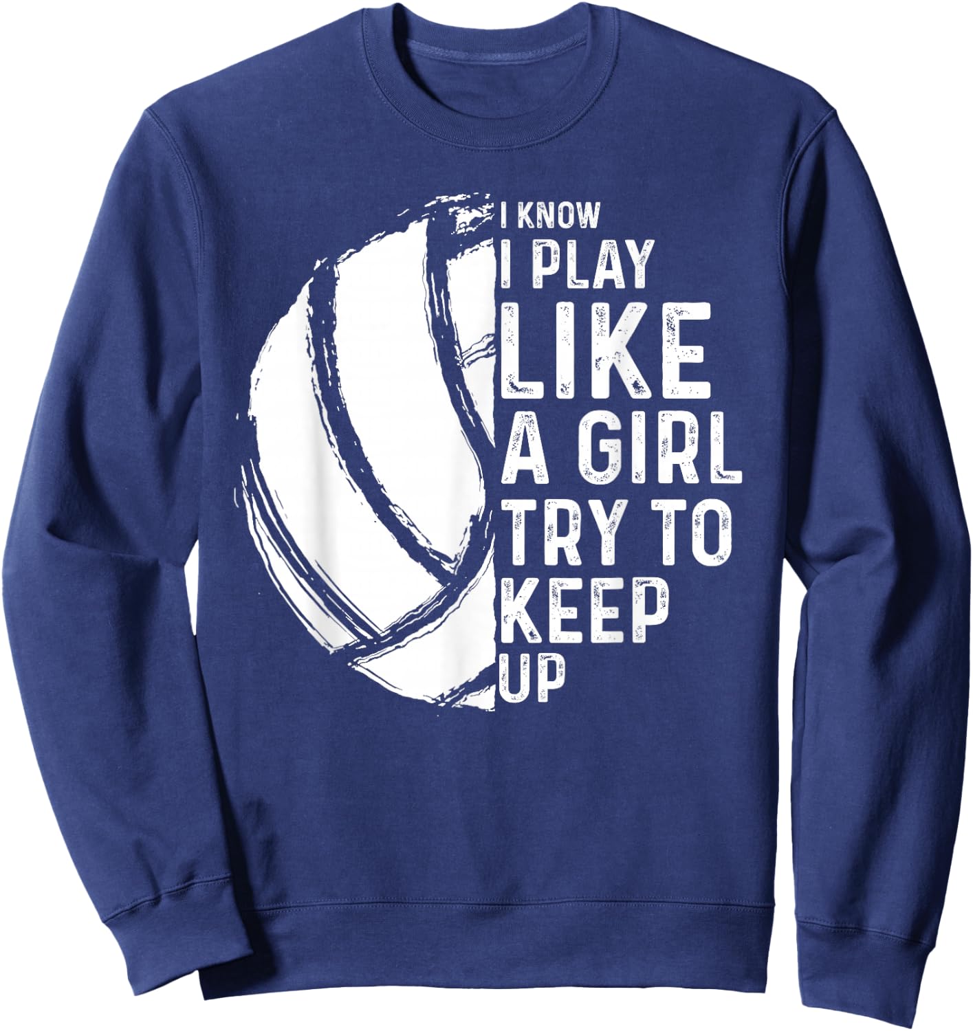 Funny Volleyball Design Girls Women Youth Teen Sports Lovers Sweatshirt - Sweatshirt | Navy