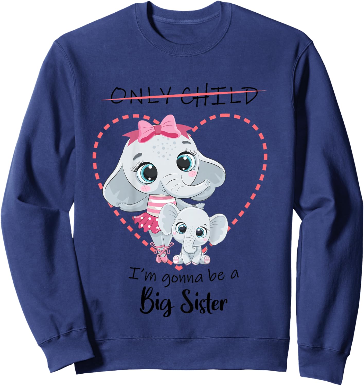 I'm gonna be a Big Sister 2026 Pregnancy Announcement Sweatshirt - Sweatshirt | Navy