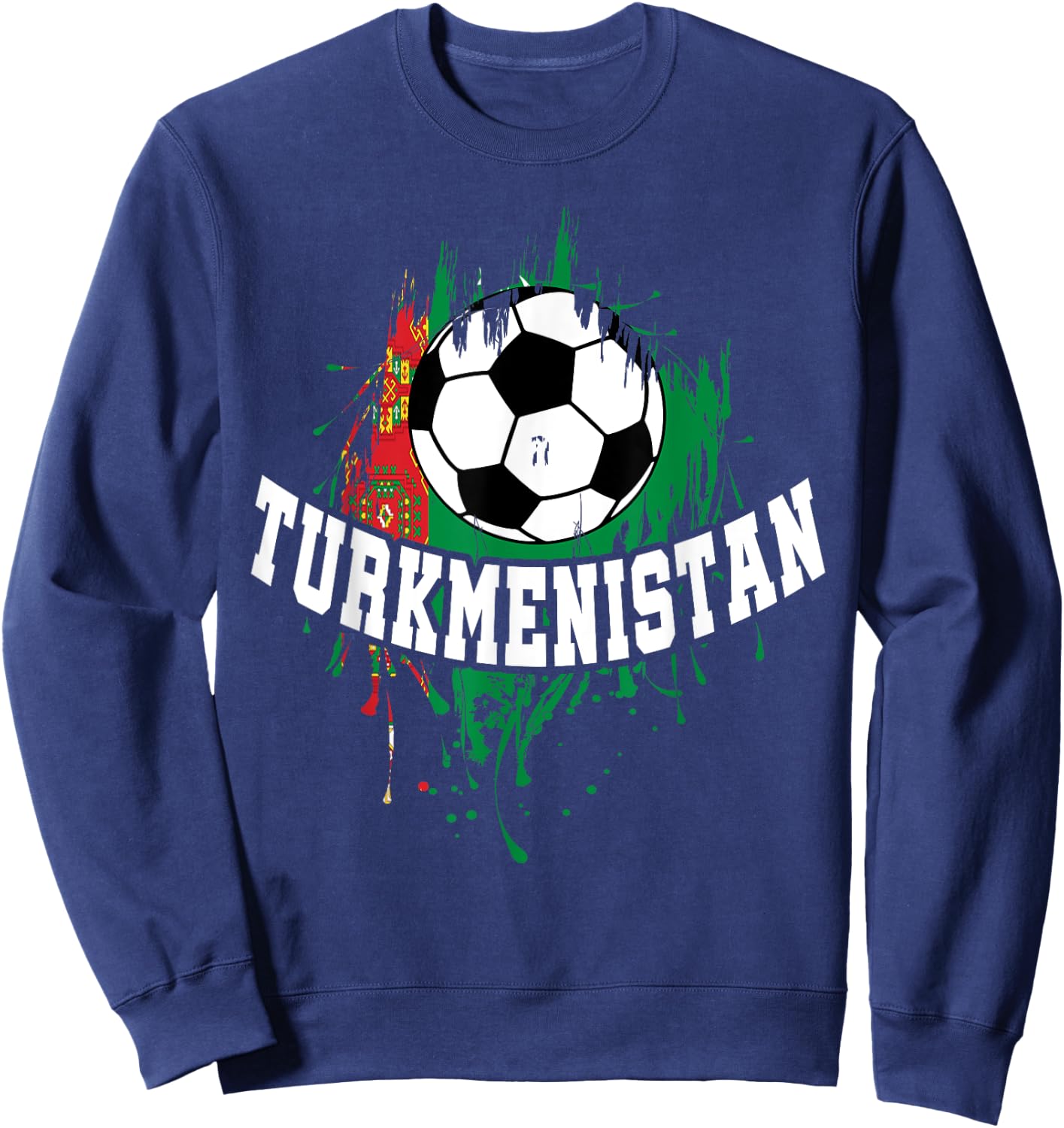 Turkmenistan Soccer Turkmenistan Football Turkmen Futbol Sweatshirt - Sweatshirt | Navy