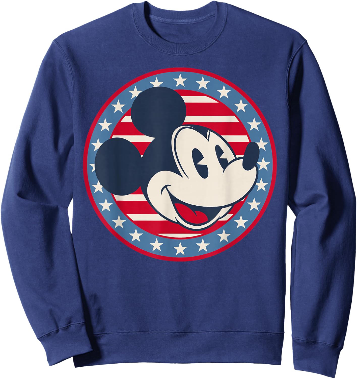 Disney Mickey Mouse Red White and Blue Retro Americana Sweatshirt - Sweatshirt | Navy
