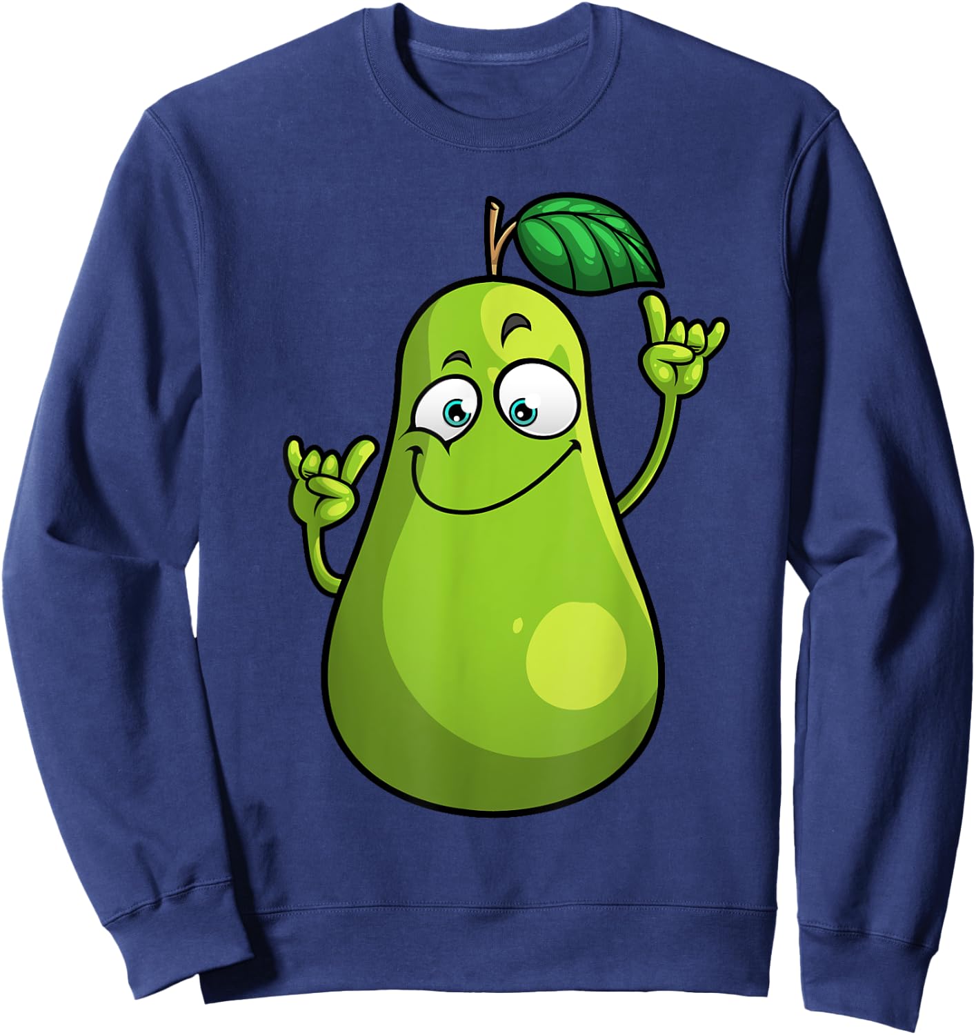 Funny Pear Designs Women Gardening Vegan Plant Food Sweatshirt - Sweatshirt | Navy