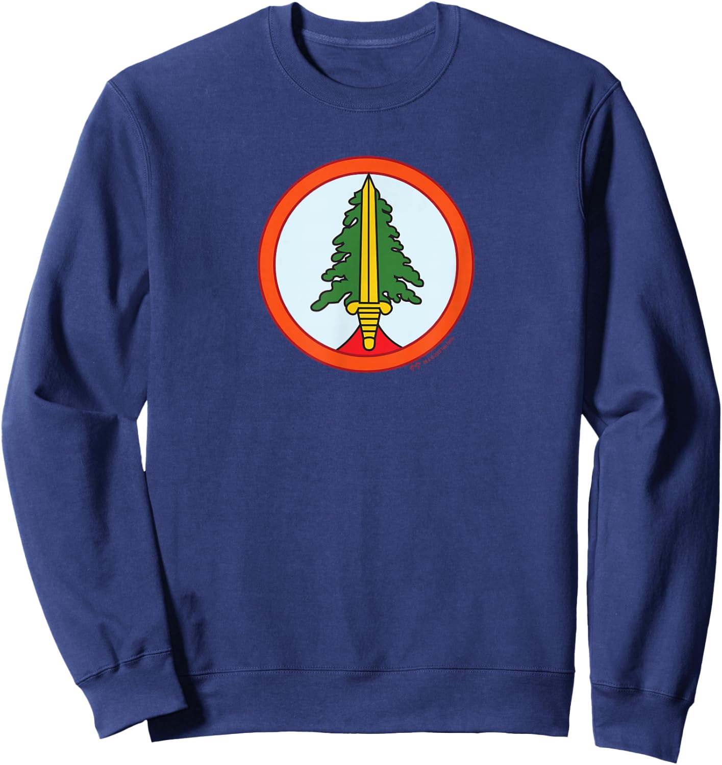 SHOWTIME Twin Peaks Bookhouse Boys Patch - Men's Black Solid - Small - Short Sleeve - Classic Fit - Cotton 65%, Polyester 35% Sweatshirt - Sweatshirt | Navy