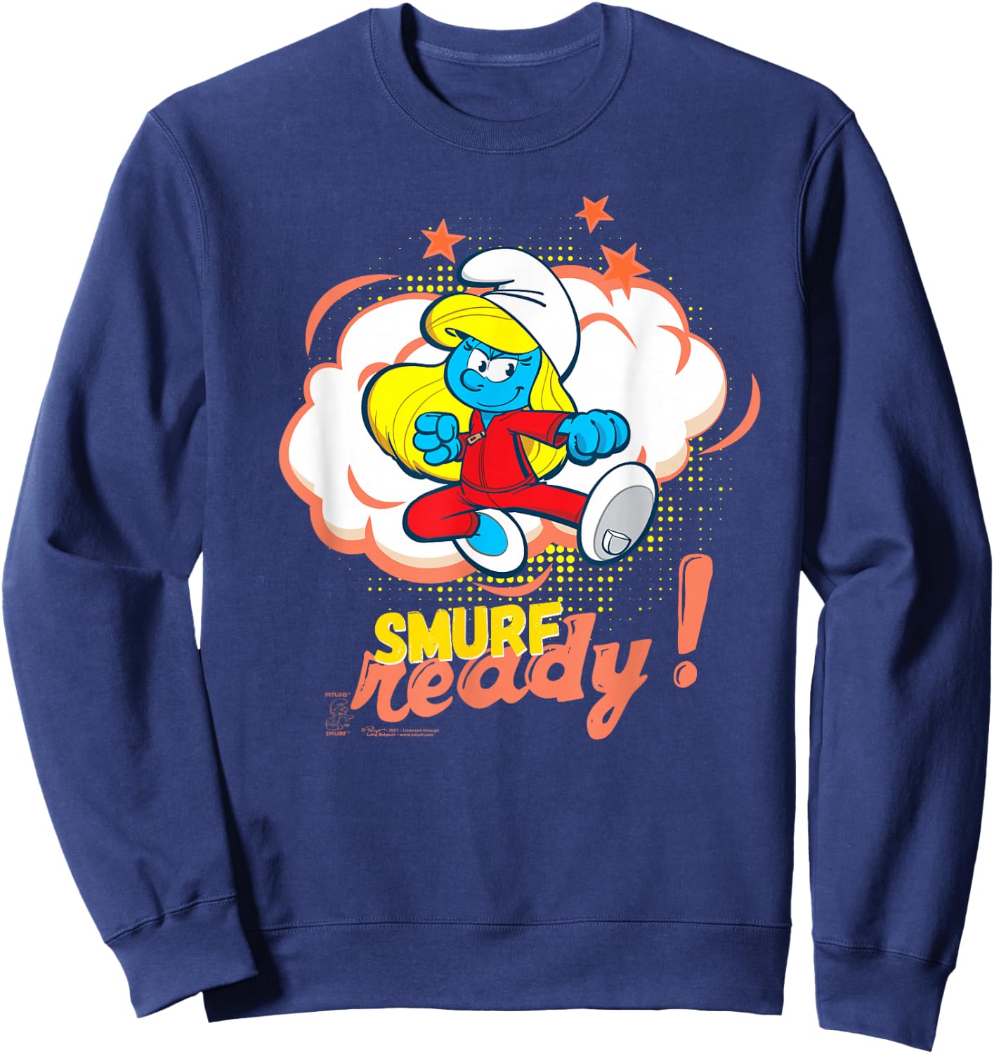 The Smurfs Smurfette is Smurf Ready! Sweatshirt - Sweatshirt | Navy