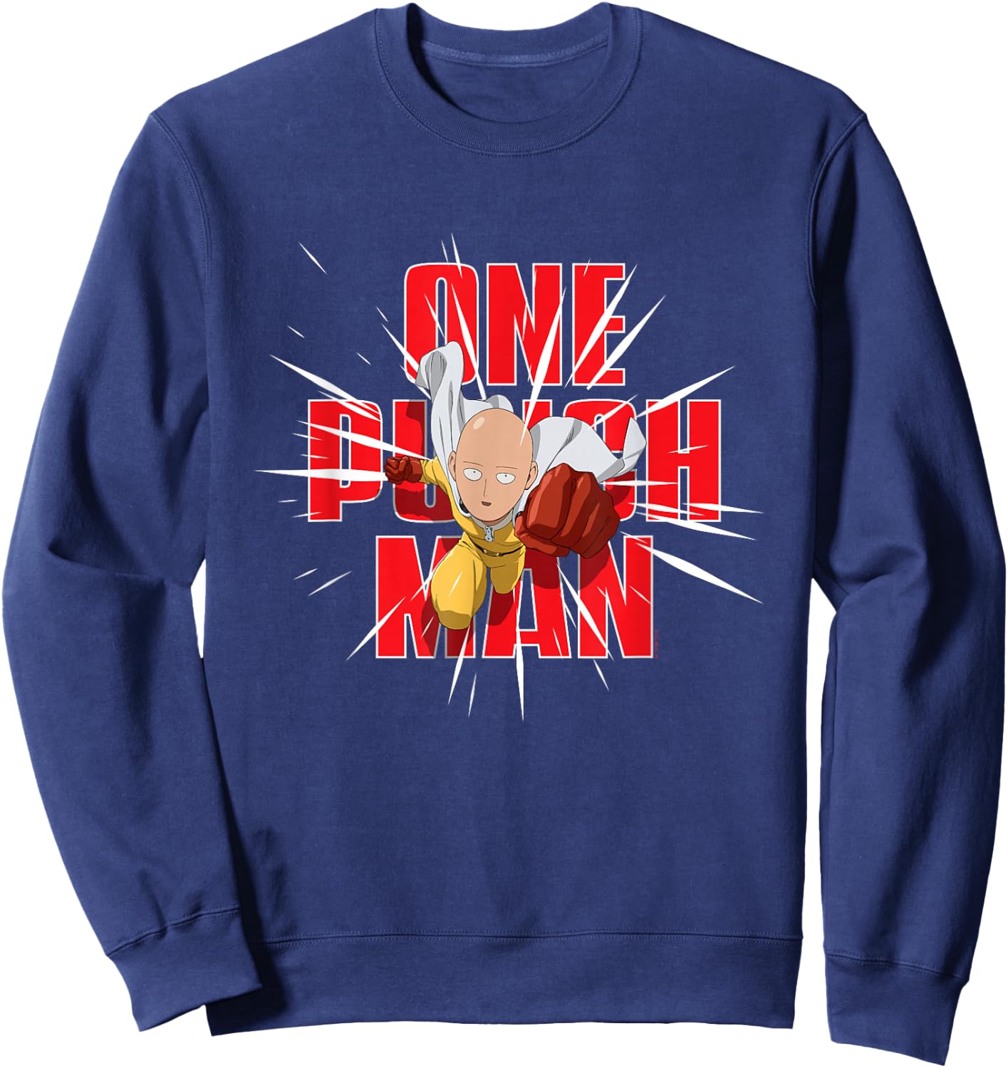 One Punch Man Saitama Punch Pose Sweatshirt - Sweatshirt | Navy