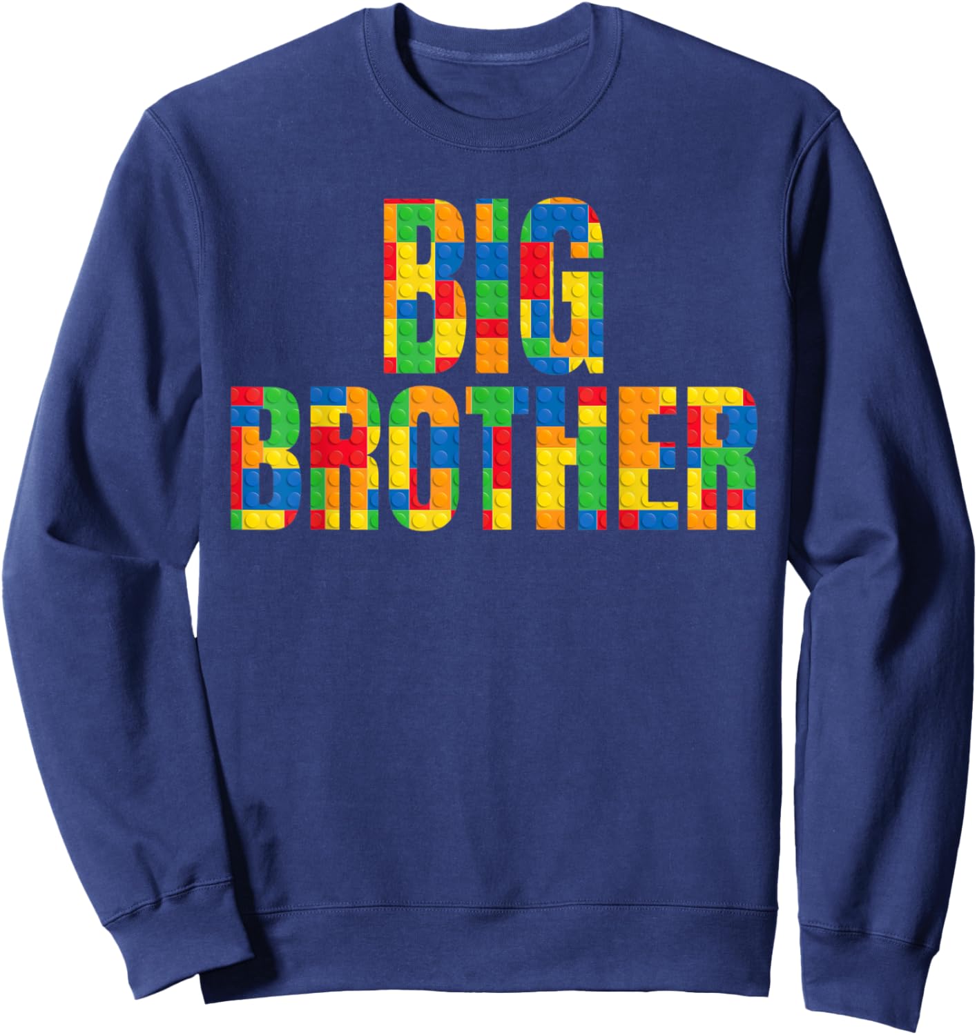 Big Brother Brick Master Builder Building Blocks Set Family Sweatshirt - Sweatshirt | Navy