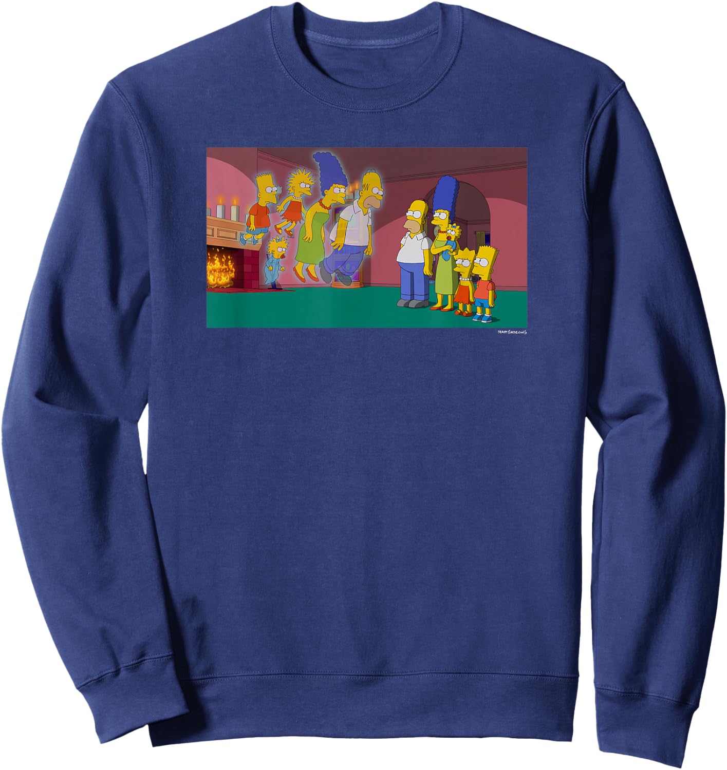 The Simpsons Treehouse Of Horror Halloween Ghost Family V-2 Sweatshirt - Sweatshirt | Navy