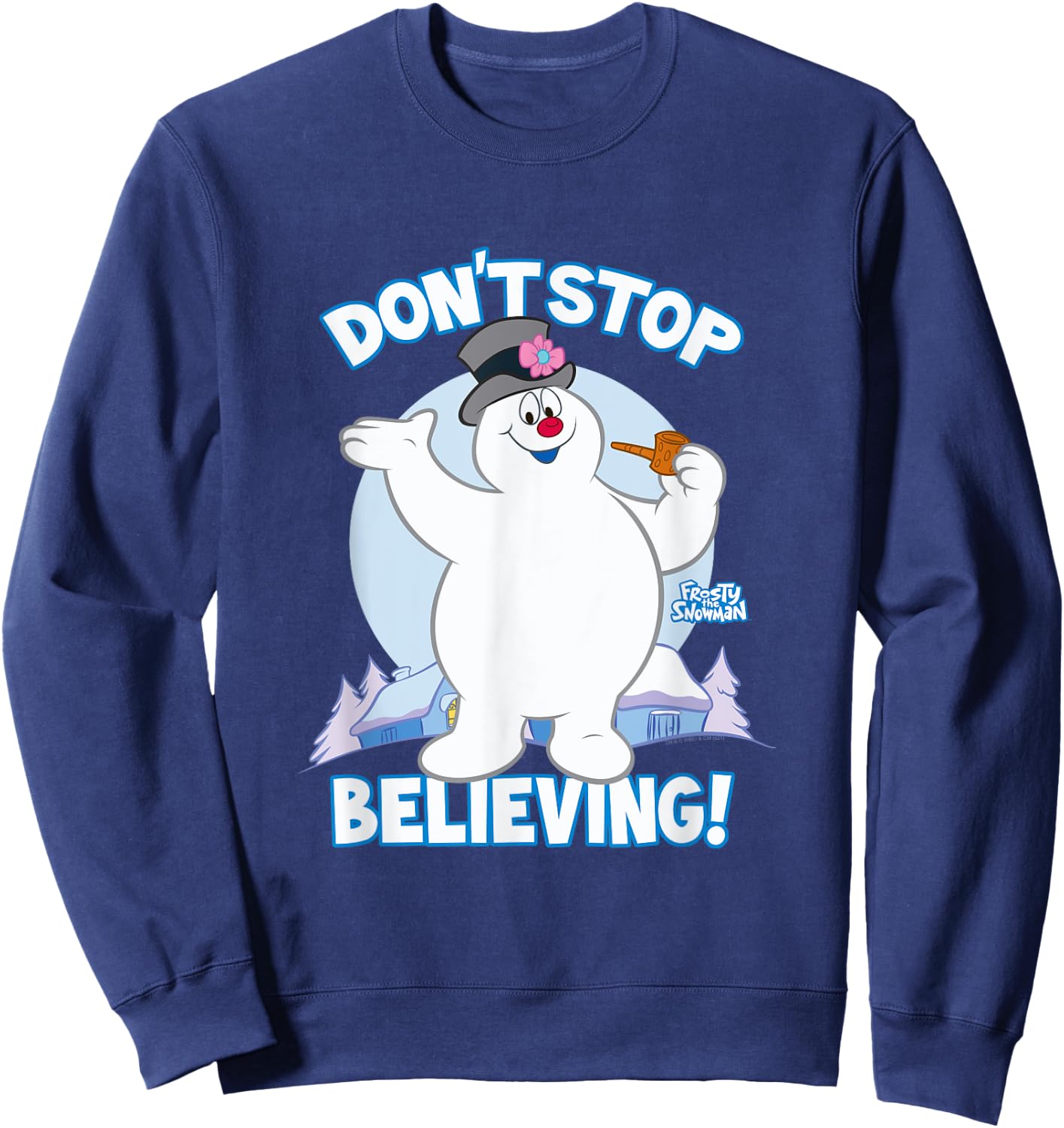 Frosty the Snowman Don't Stop Believing Sweatshirt - Sweatshirt | Navy