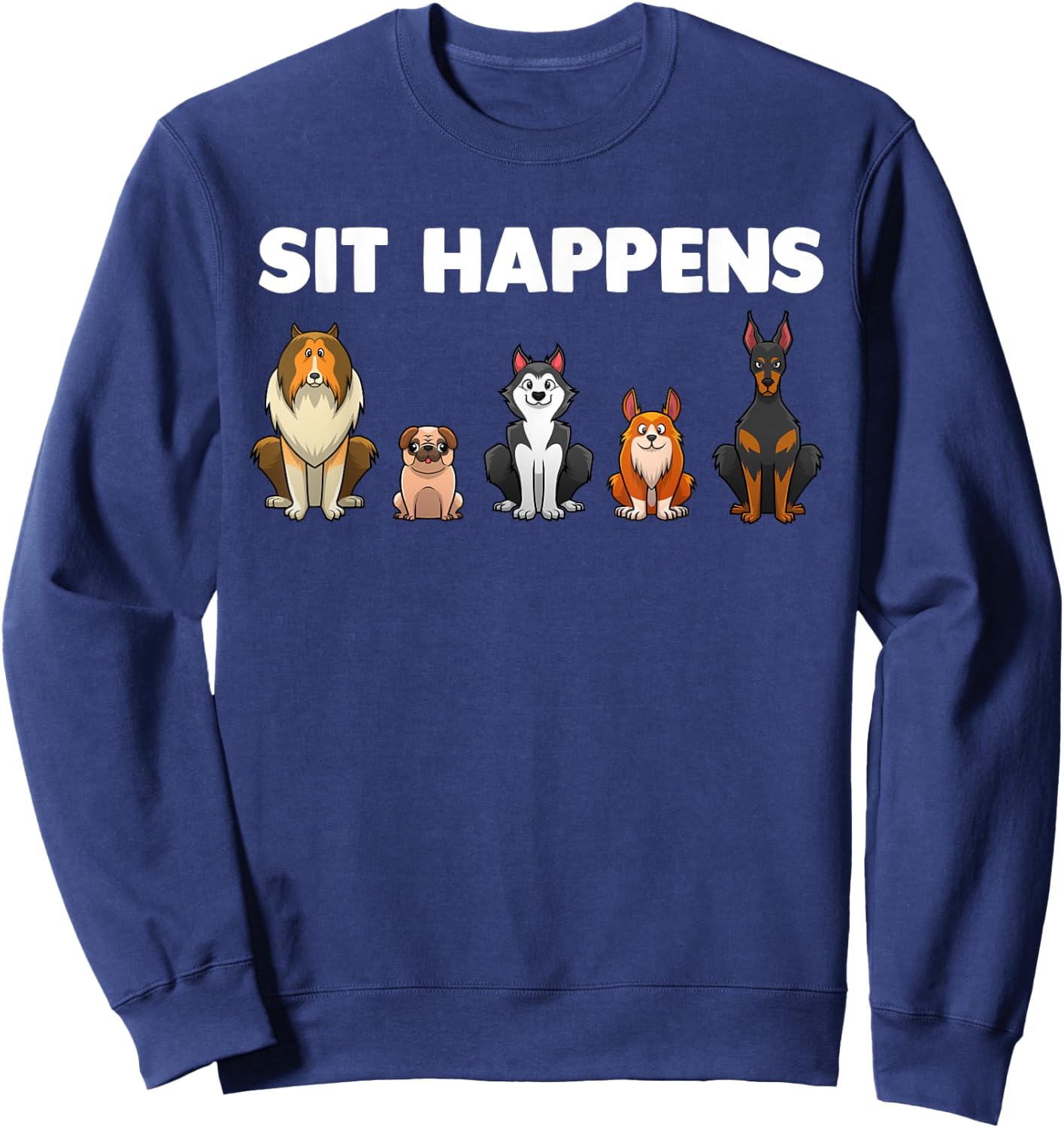 Funny Dog Training Art Women Dog Lover Puppy Pet Sweatshirt - Sweatshirt | Navy