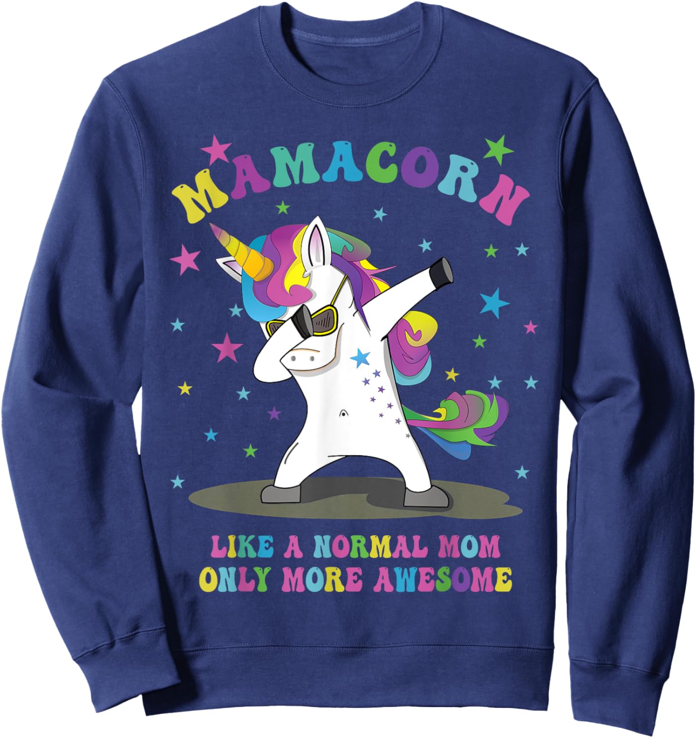 Funny Mamacorn Dabbing Unicorn Mother´s Day Mother Mom Sweatshirt - Sweatshirt | Navy