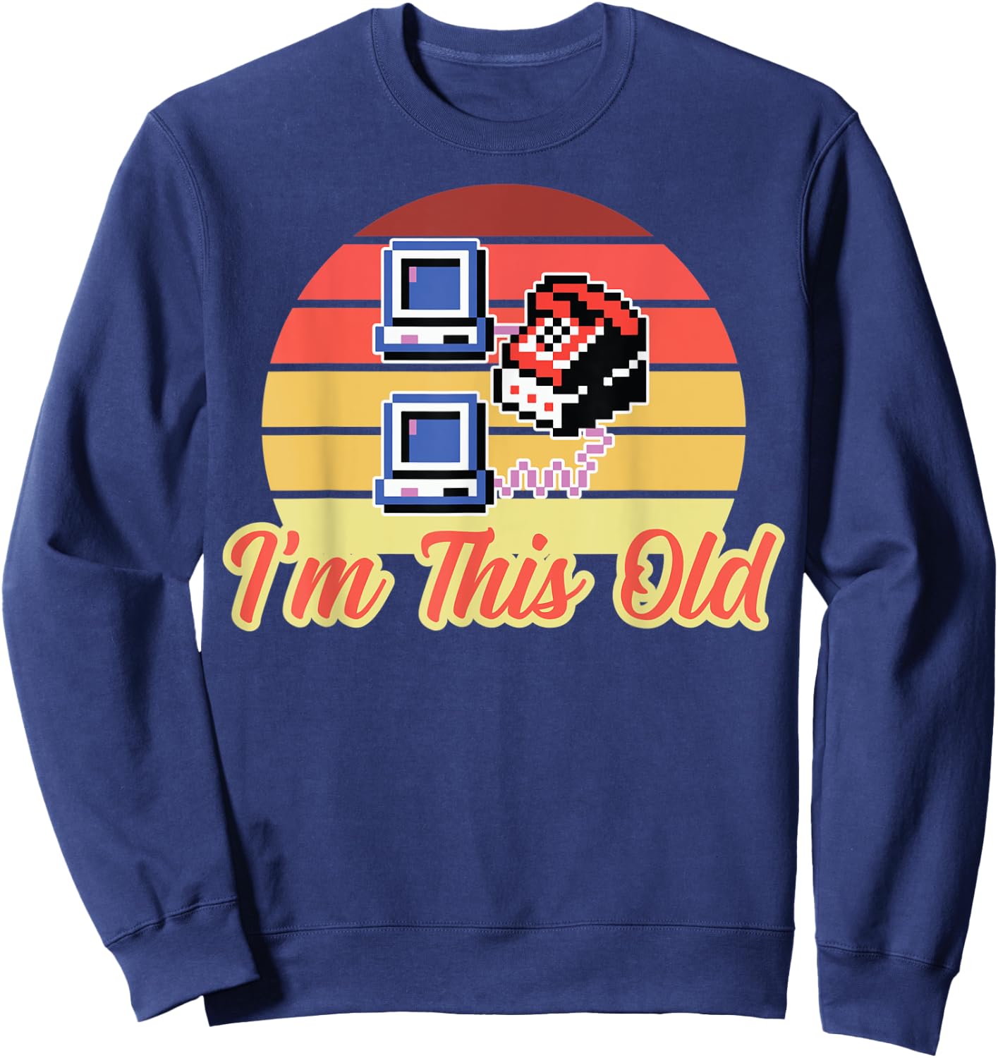 Programmers Dial Up Internet Programming 90s Computer Nerds Sweatshirt - Sweatshirt | Navy