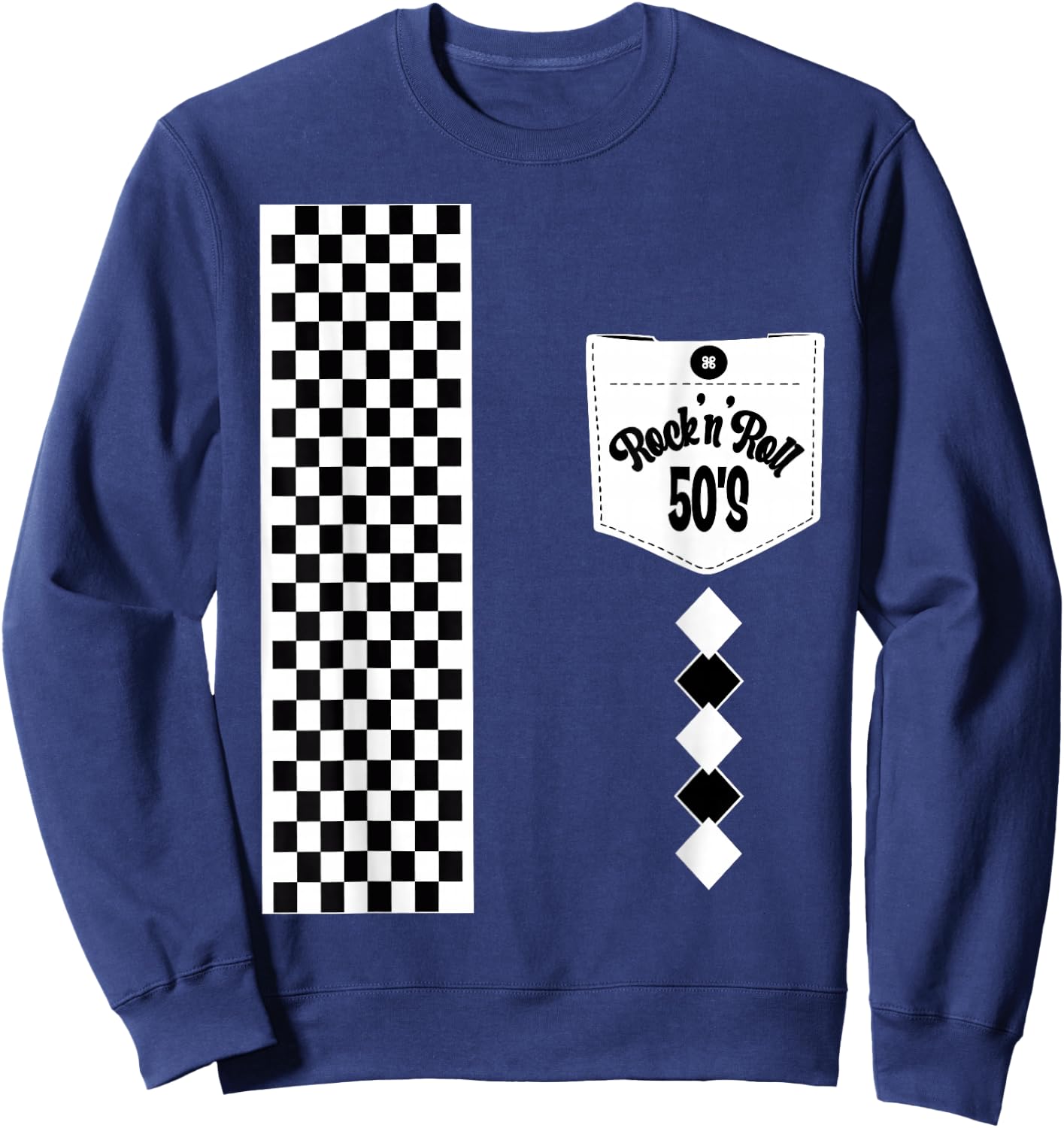 Rockabilly Bowling 50s Sock Hop Costumes Greaser Retro 1950s Sweatshirt - Sweatshirt | Navy