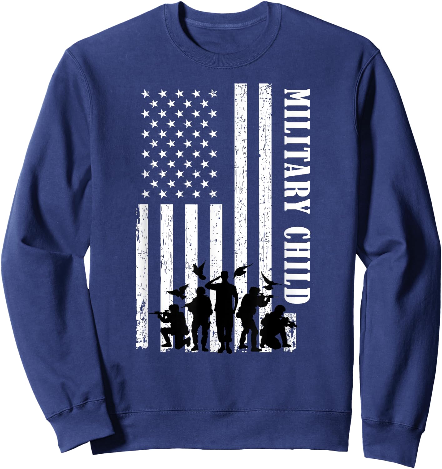 Purple Up Military Child Awareness | & Small Sweatshirt - Sweatshirt | Navy