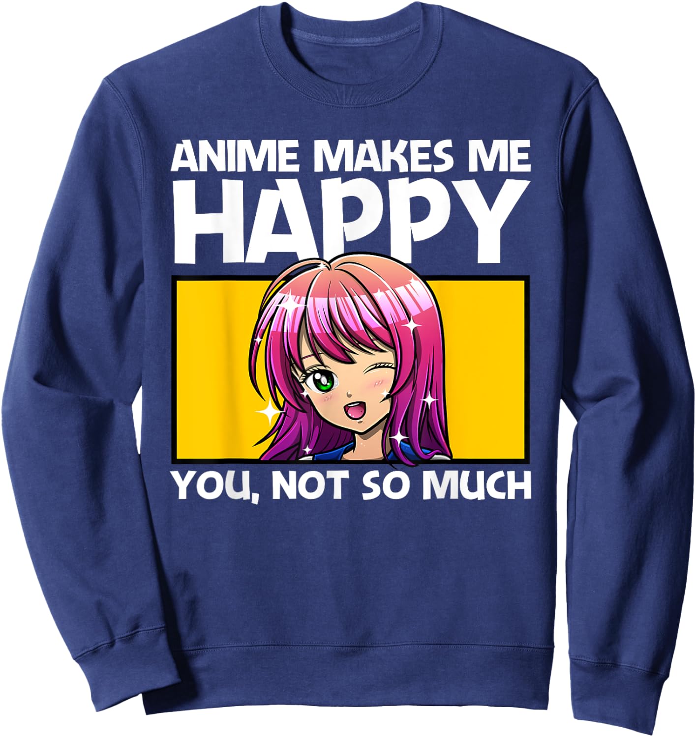 Anime Art Teen Girls Men Anime Merch Anime Lovers Sweatshirt - Sweatshirt | Navy