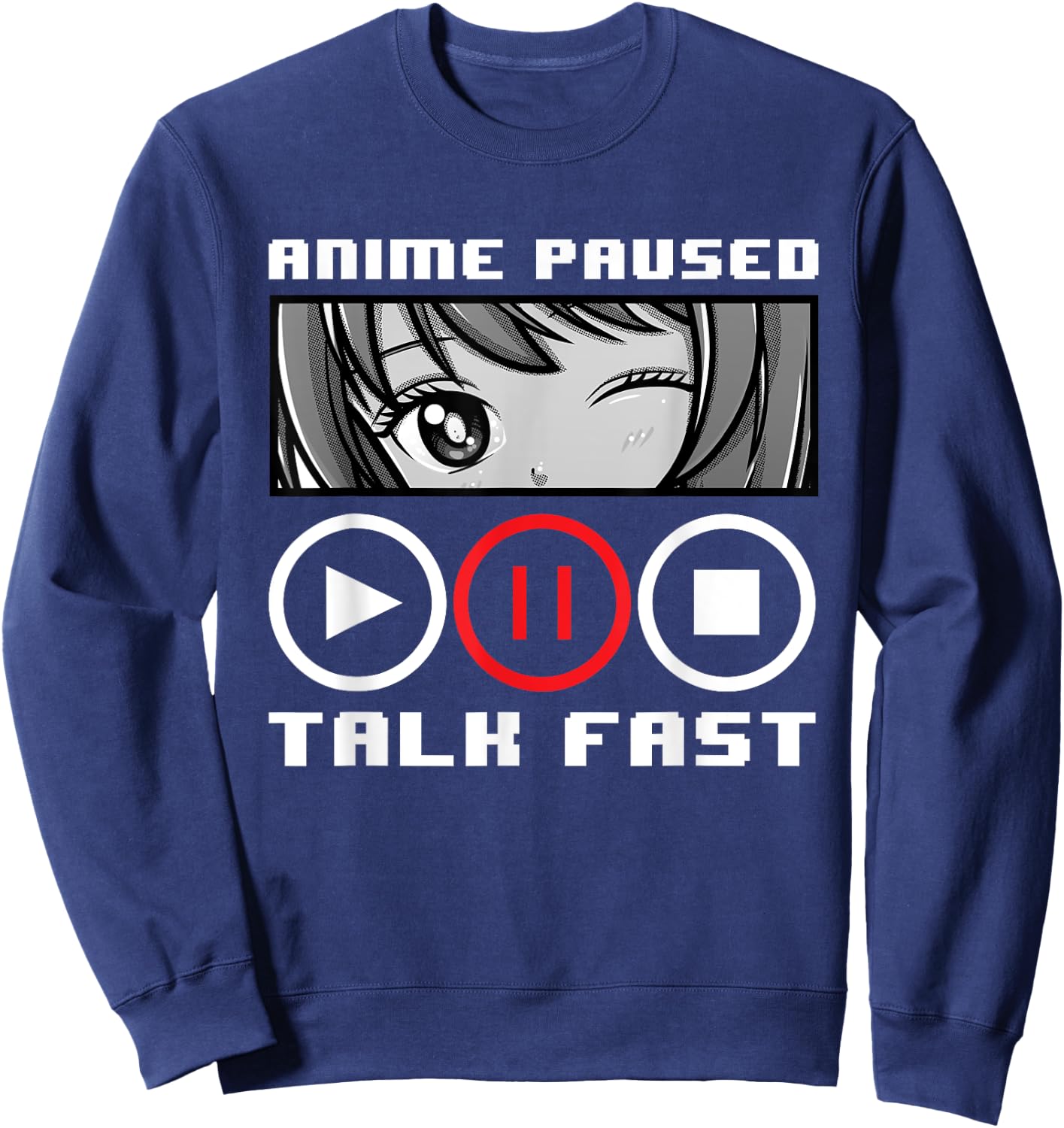 Anime Art Women Teen Girls Anime Merch Anime Lovers Sweatshirt - Sweatshirt | Navy