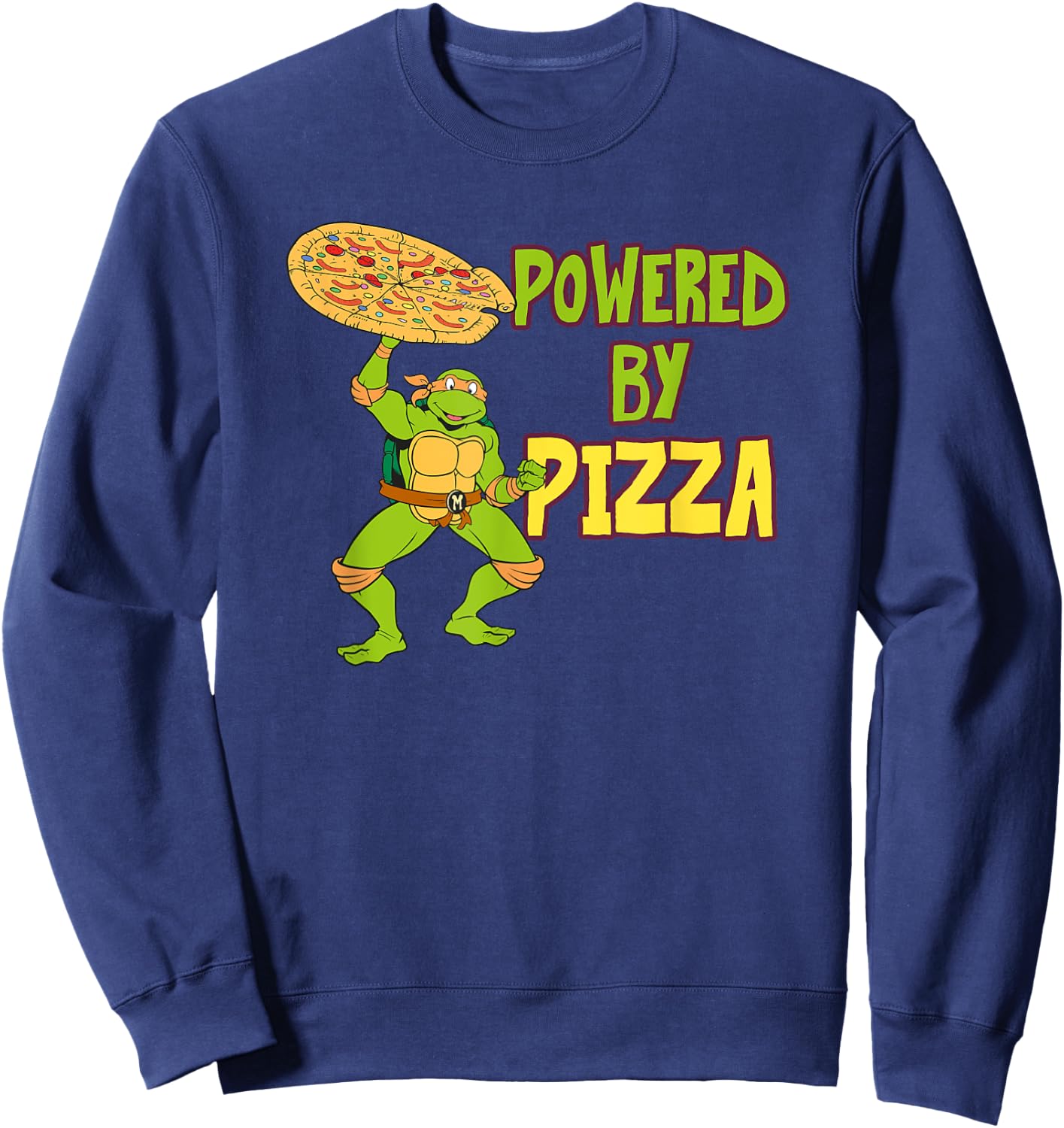 Michelangelo - Powered by Pizza Sweatshirt - Sweatshirt | Navy