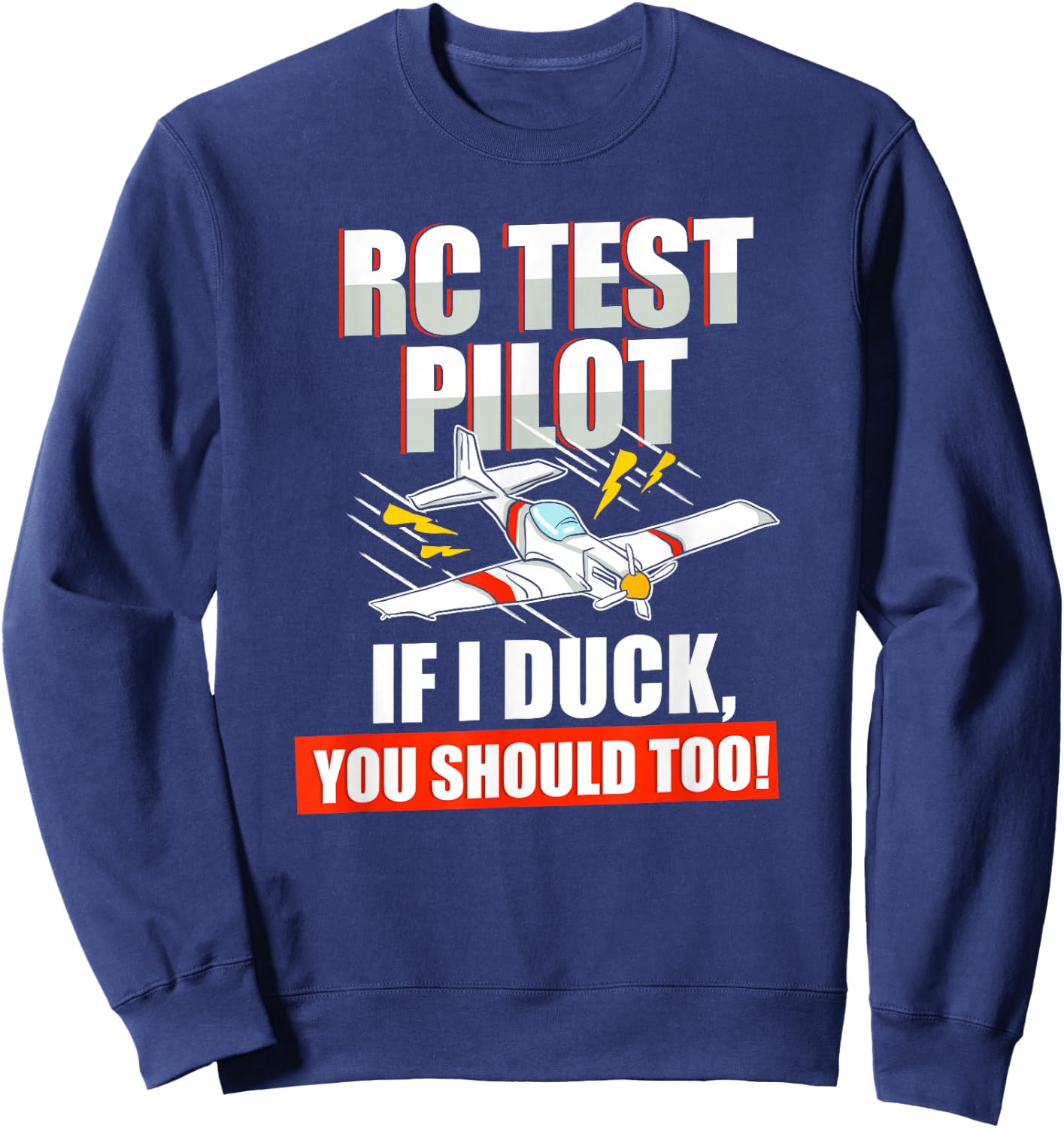RC Plane Pilot Radio Controlled Flyer Sweatshirt - Sweatshirt | Navy