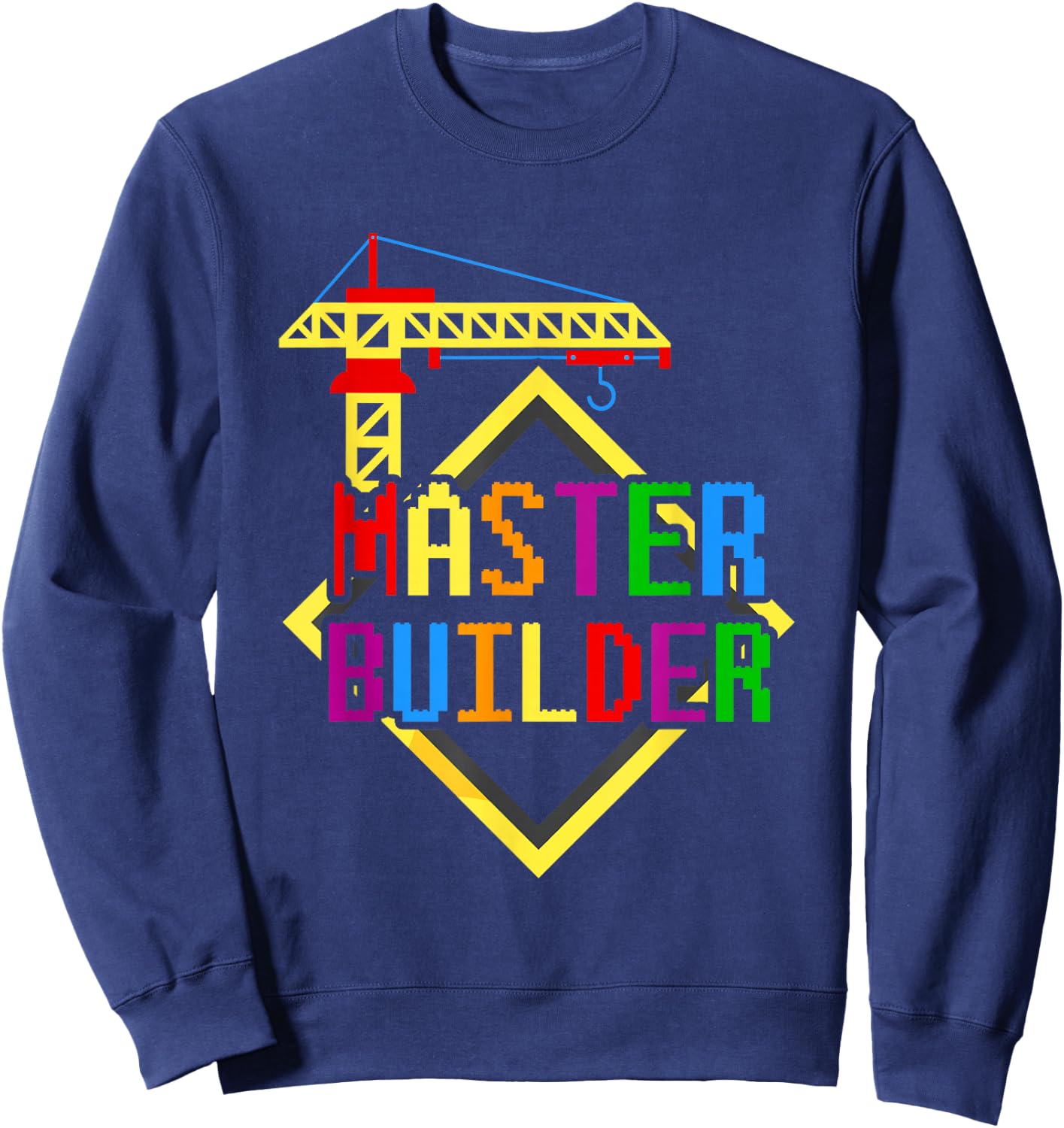 Master Builder Engineer Building Blocks Bricks Bricklayer Sweatshirt - Sweatshirt | Navy