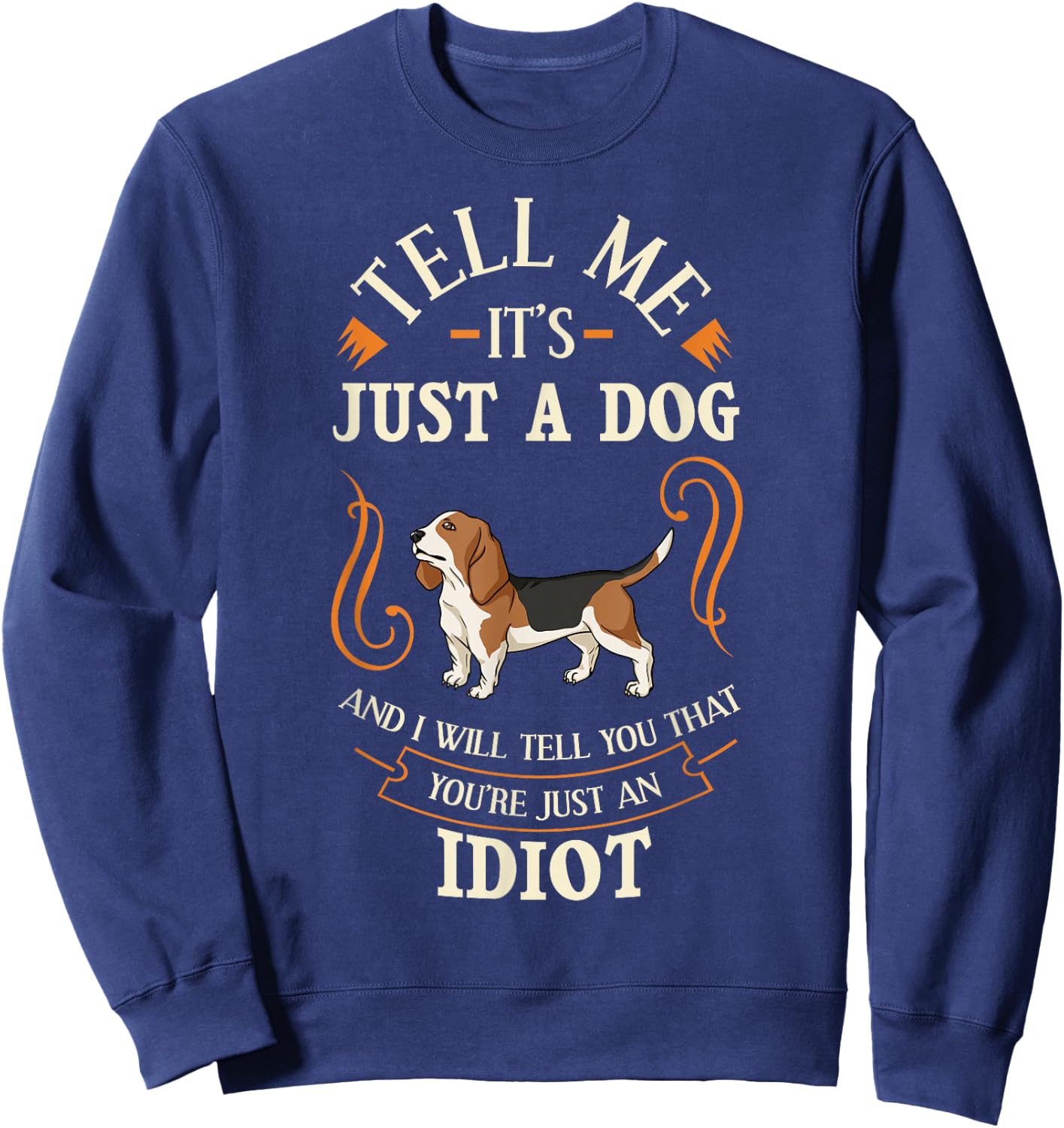 Basset Hound Dog Puppies Owner Lover Sweatshirt - Sweatshirt | Navy