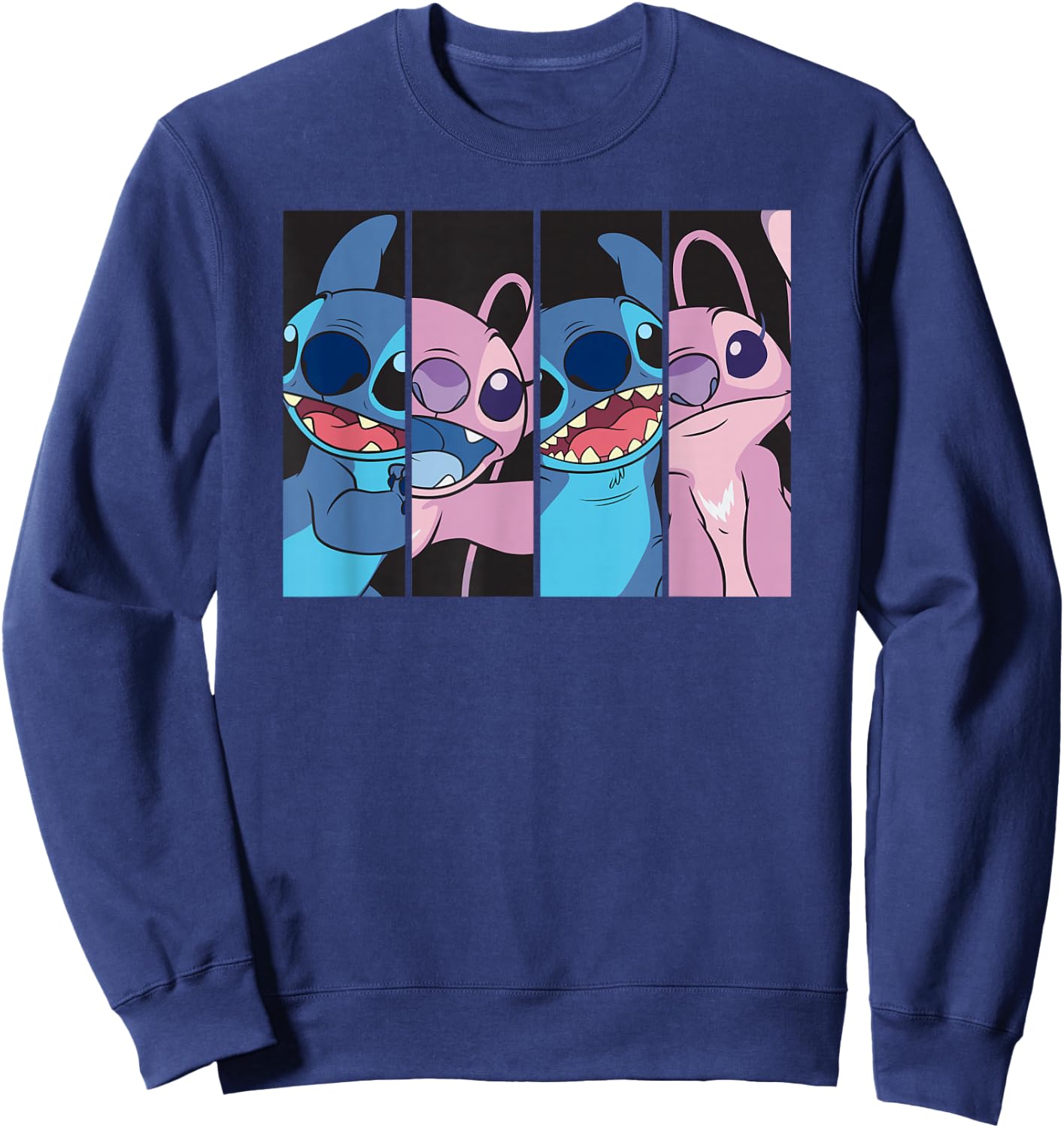 Lilo & Stitch 2: The Series - Stitch & Angel Boxed Faces Sweatshirt - Sweatshirt | Navy