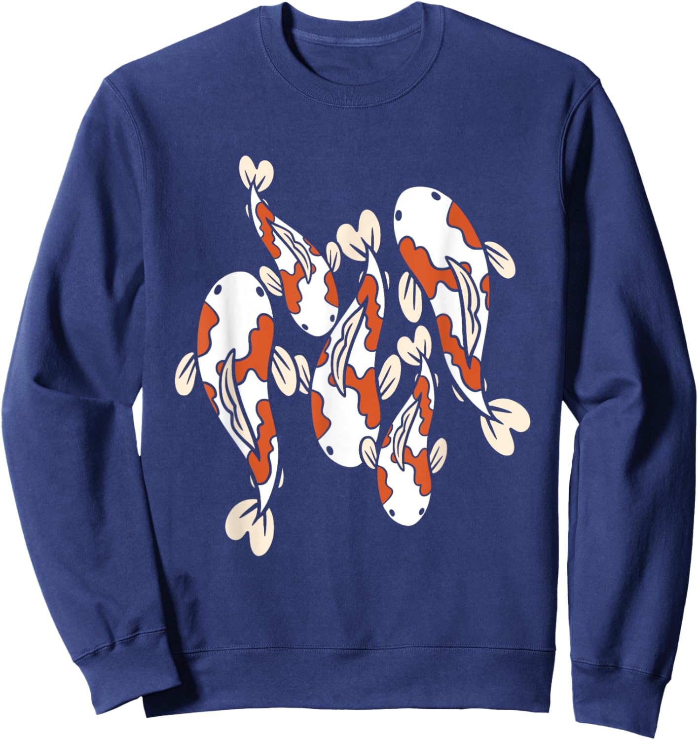 Watercolor Koi Fish Sweatshirt - Sweatshirt | Navy