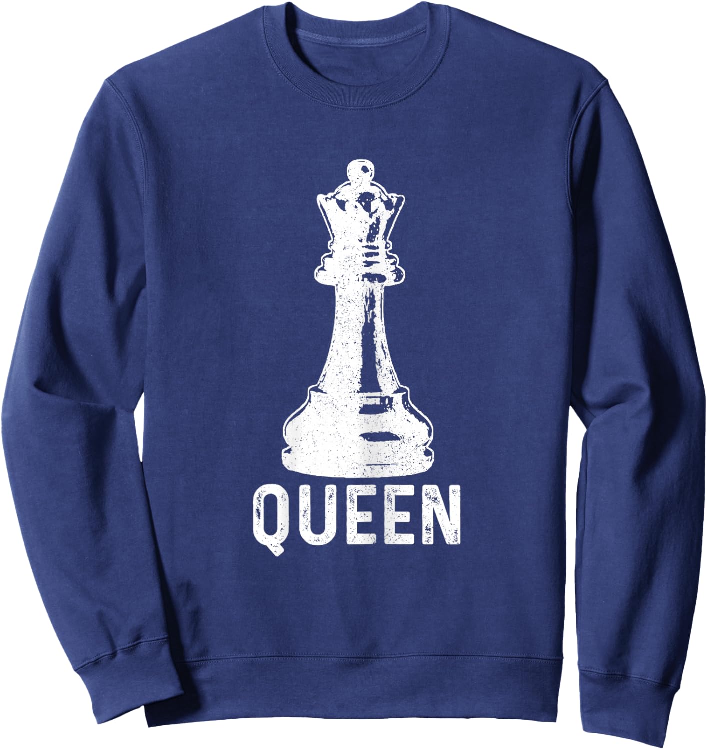 Chess Girl Queen Vintage Chess Player Sweatshirt - Sweatshirt | Navy