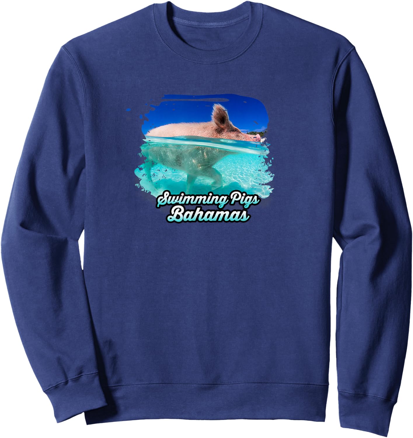 Swimming Pigs - Bahamas Sweatshirt - Sweatshirt | Navy