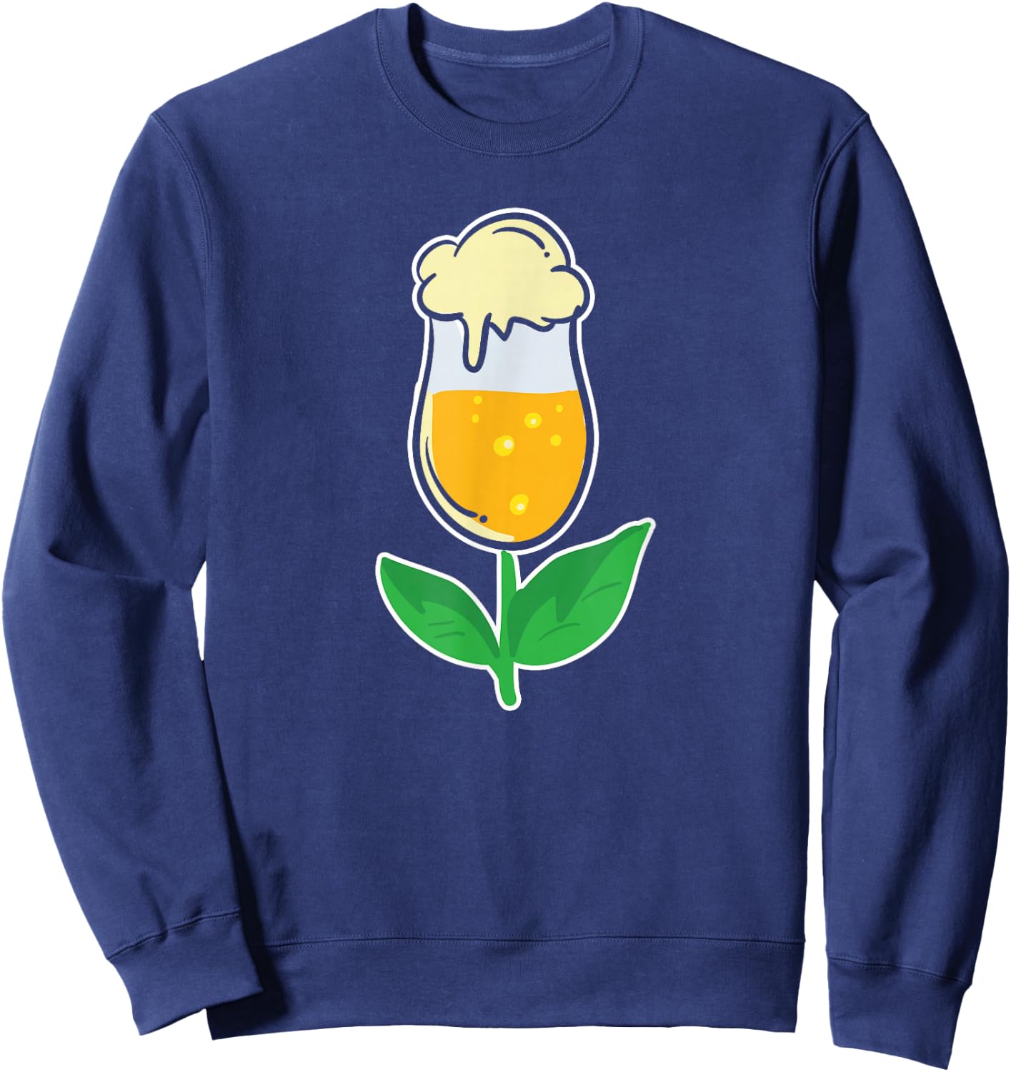 Tulip Glass Beer Alcohol Beer Lovers Women MP Sweatshirt - Sweatshirt | Navy
