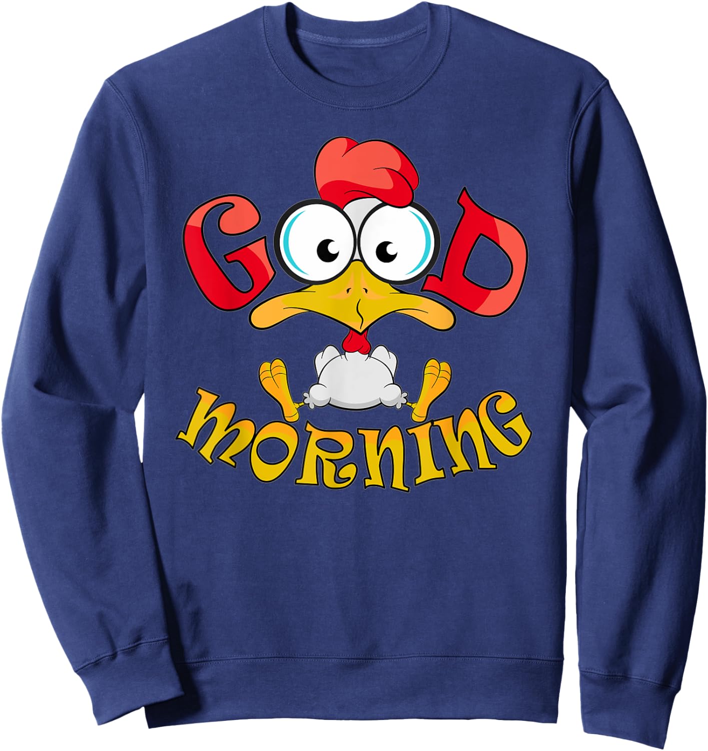 Good Morning Funny Dockel with Big Eyes Morning Group Sweatshirt - Sweatshirt | Navy