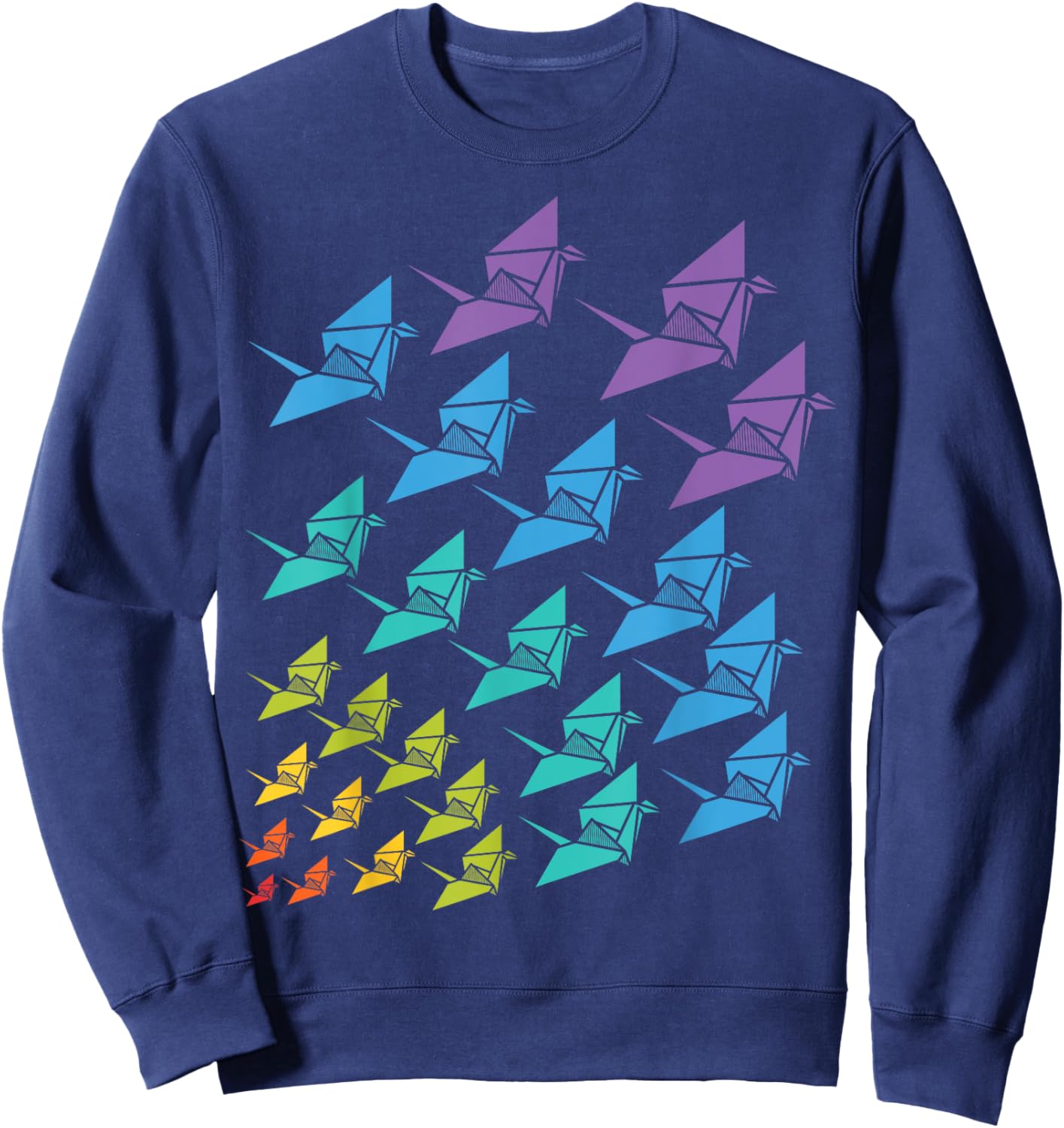 Origami Cranes Japanese Origami Crane Craft Sweatshirt - Sweatshirt | Navy