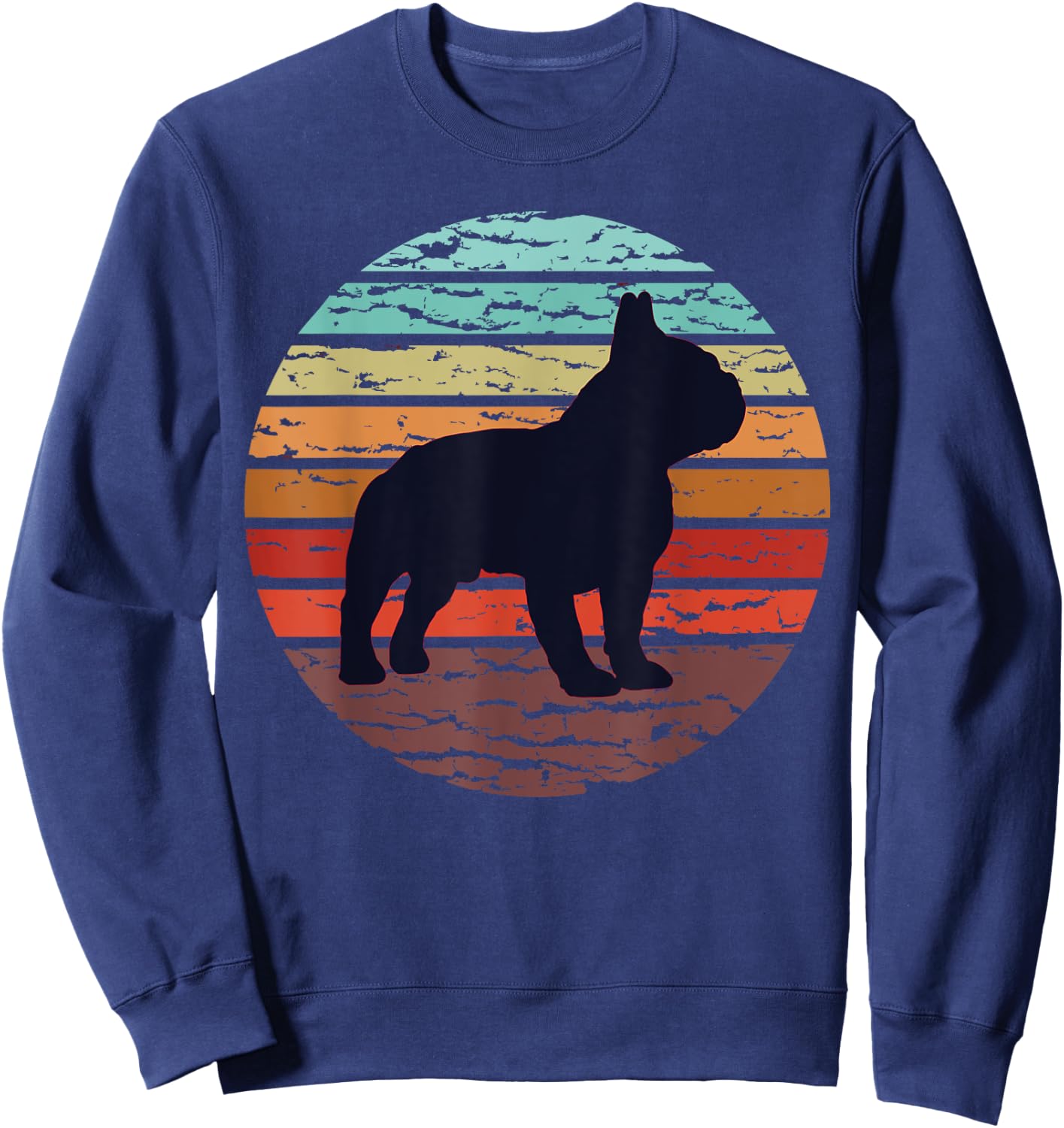 French Bulldog Frenchie Dog Women Girls Kids Sweatshirt - Sweatshirt | Navy