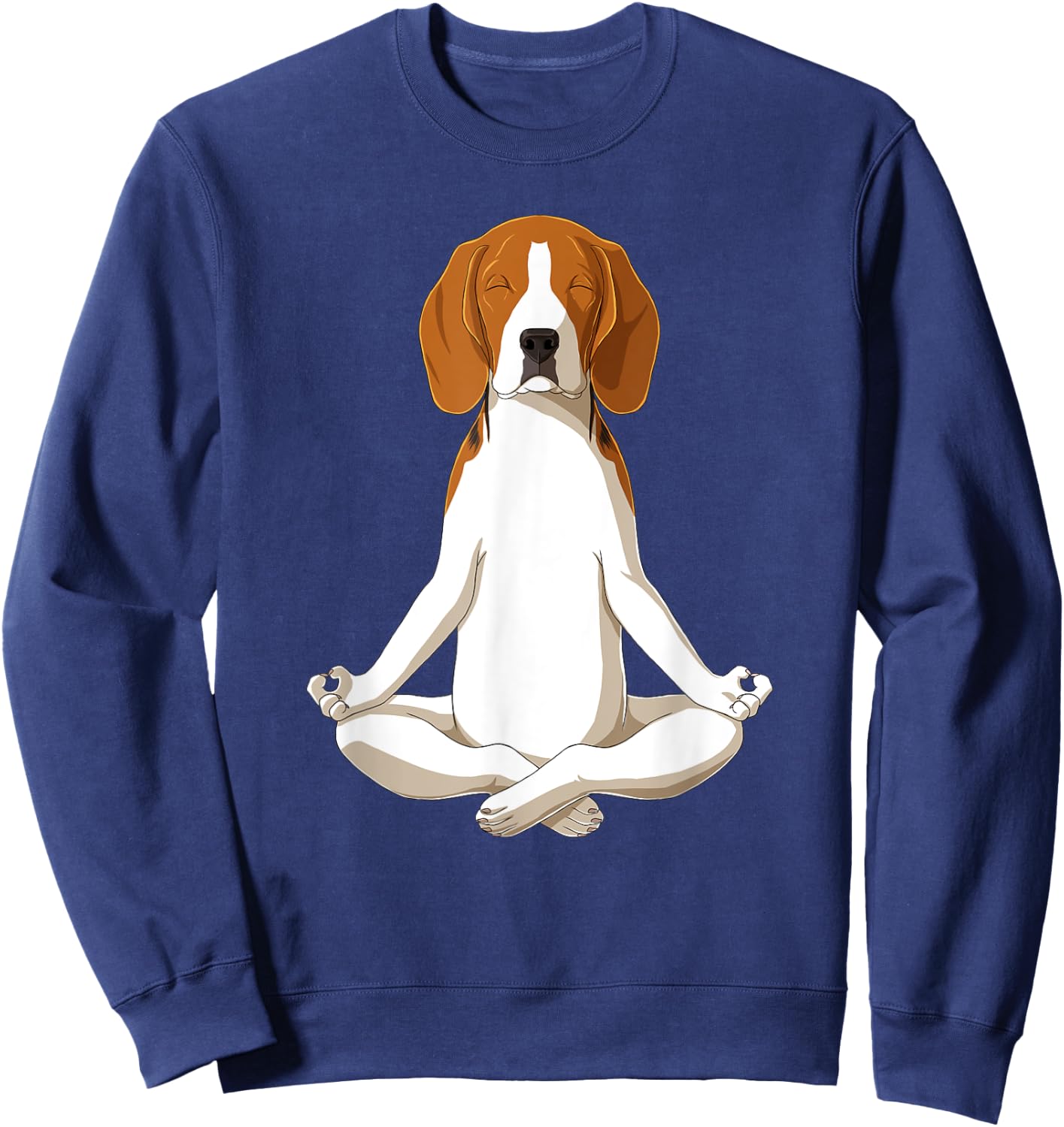Yoga Dog Beagle Men Women Sweatshirt - Sweatshirt | Navy