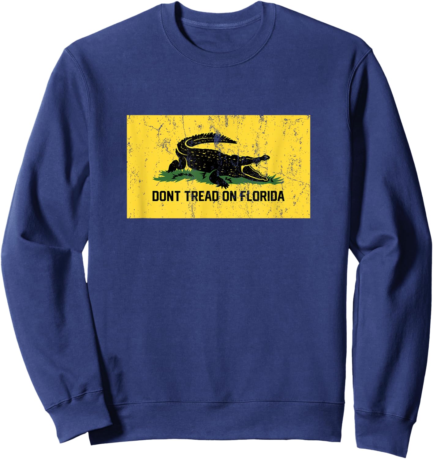Don't Tread On Florida - Gadsden Flag - Ron DeSantis Gator Sweatshirt - Sweatshirt | Navy