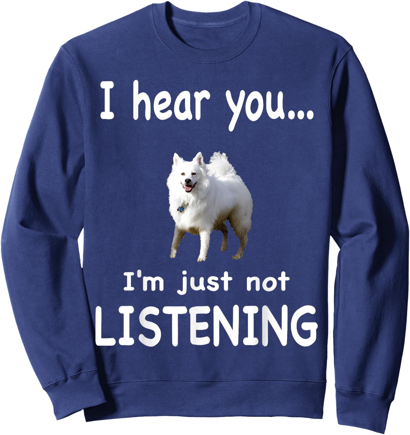 American Eskimo Dog Sweatshirt - Sweatshirt | Navy