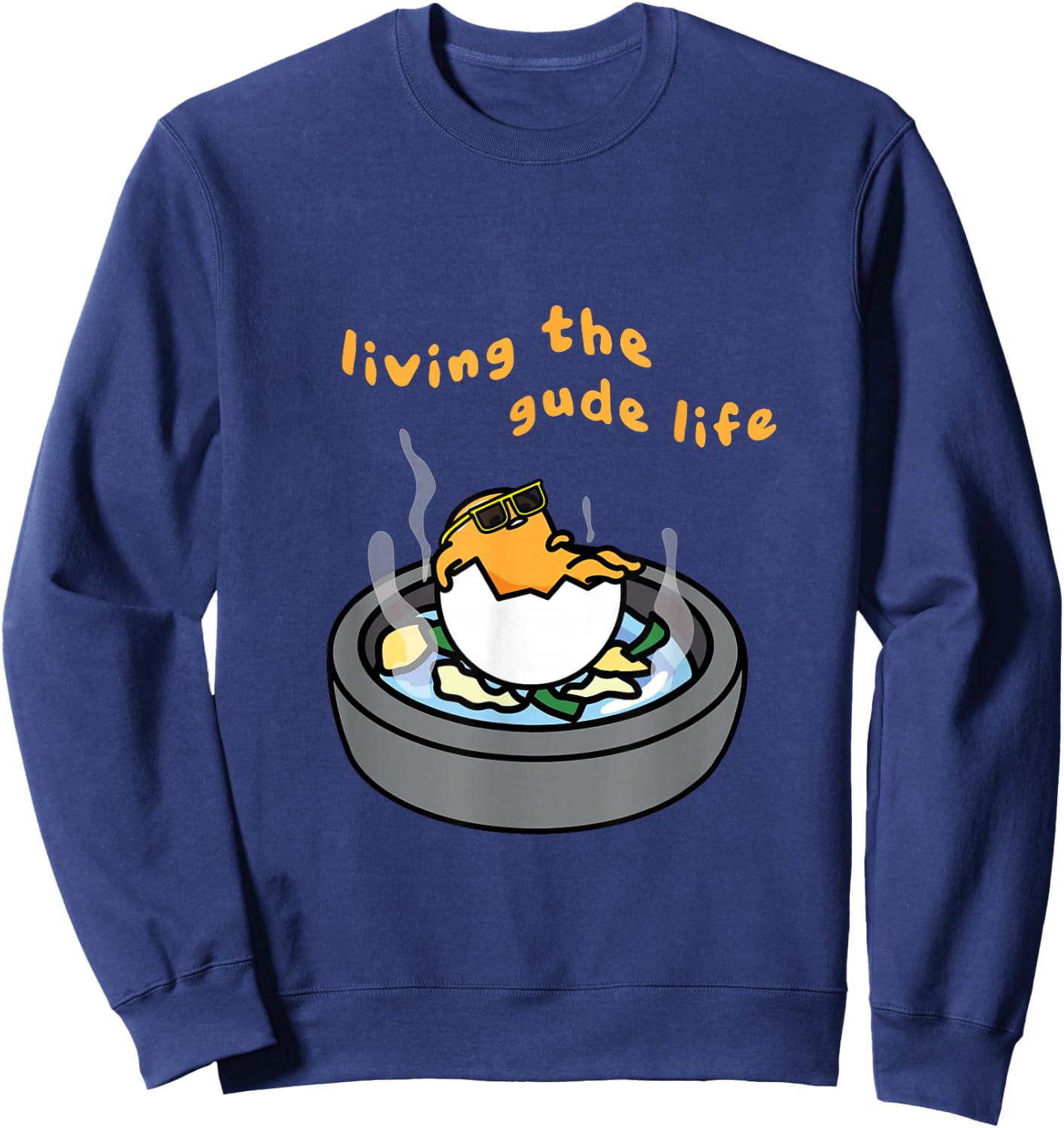 Living The Gude Life Ramen Featuring Gudetama Small Sweatshirt - Sweatshirt | Navy