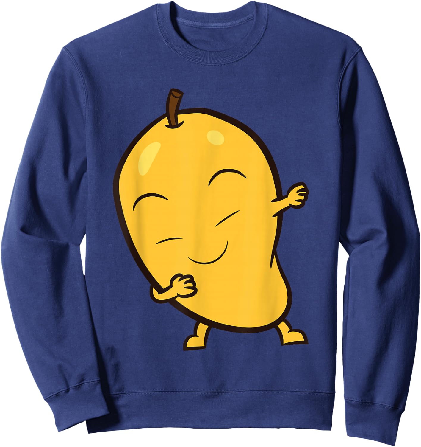 Cute Mango Fruit Love Mangos Dabbing Mango Sweatshirt - Sweatshirt | Navy