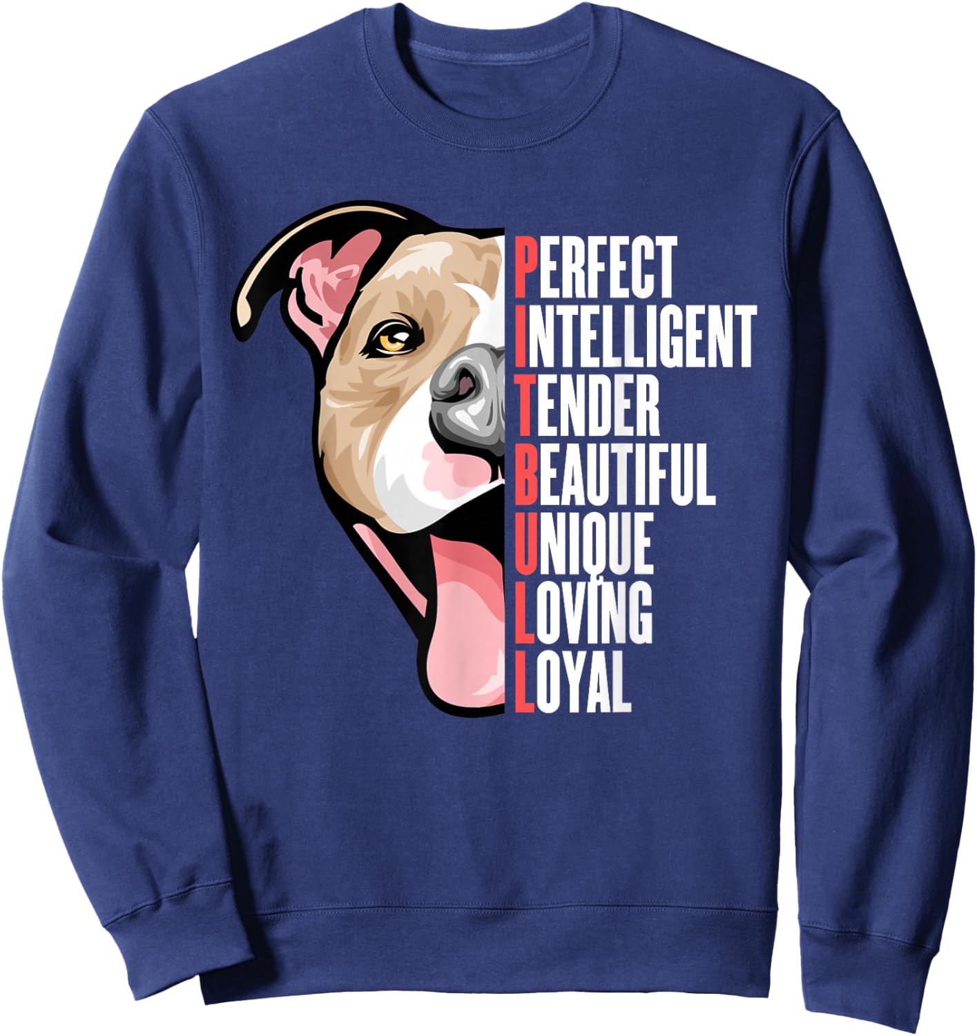 Pitbull Proud Pitbull Owners Top Men Women Kids Sweatshirt - Sweatshirt | Navy