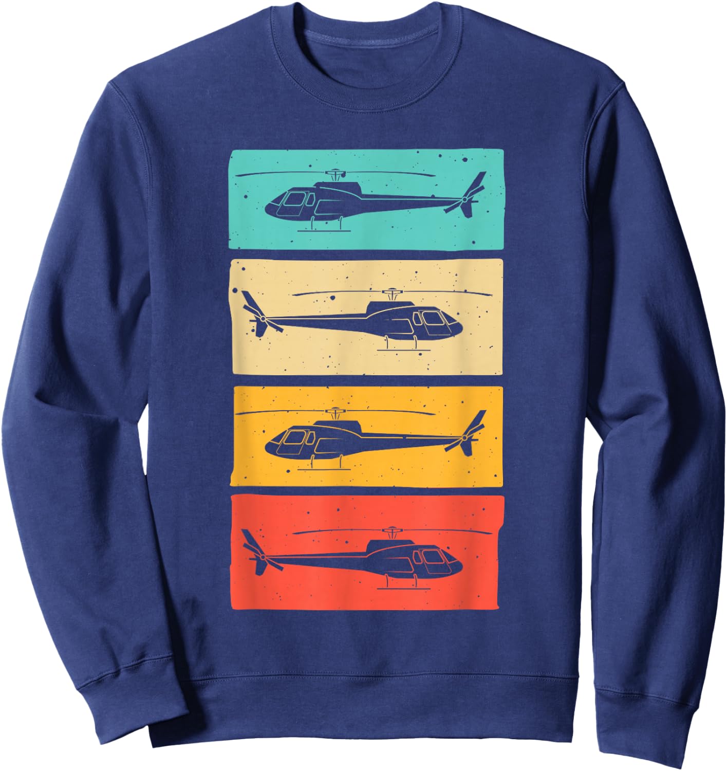 Funny Retro Helicopter Gift Women Helicopter Pilot Sweatshirt - Sweatshirt | Navy