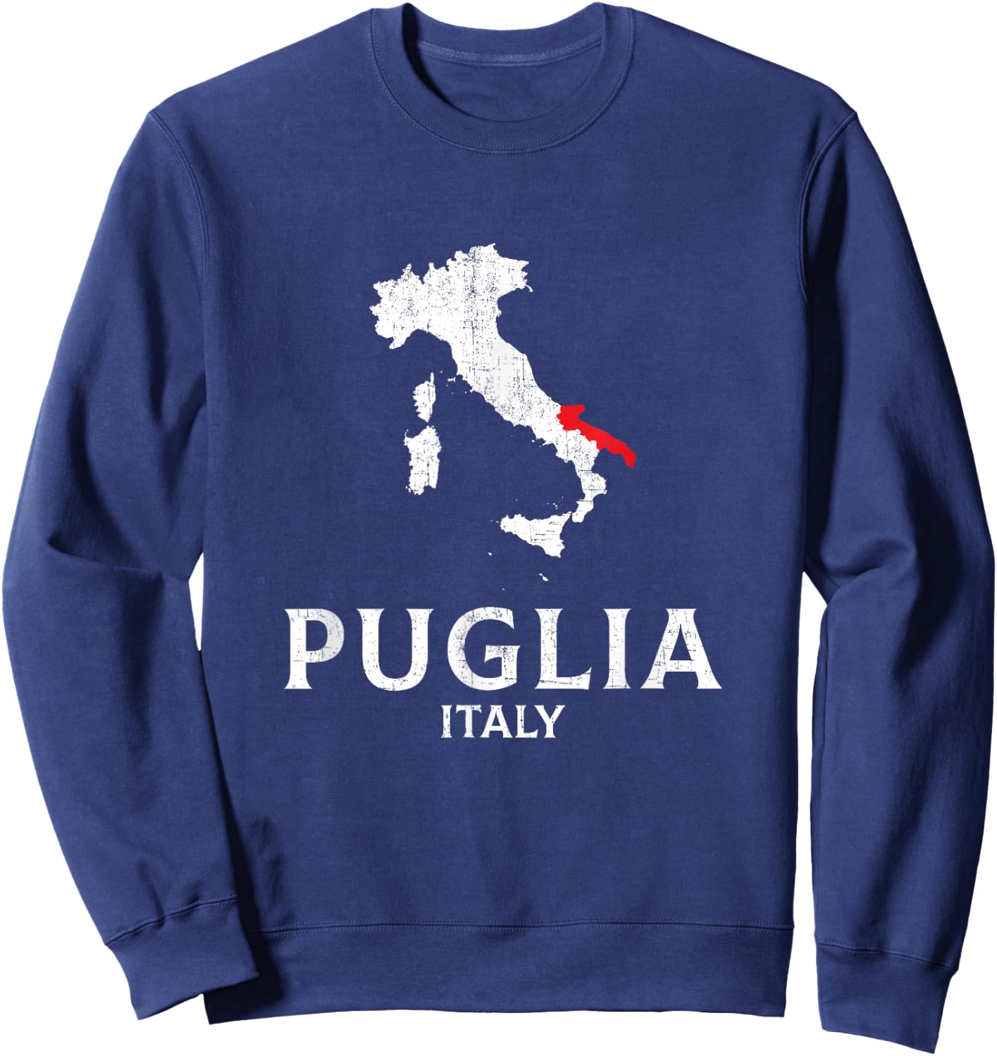 Puglia, Italian Italy Sweatshirt - Sweatshirt | Navy