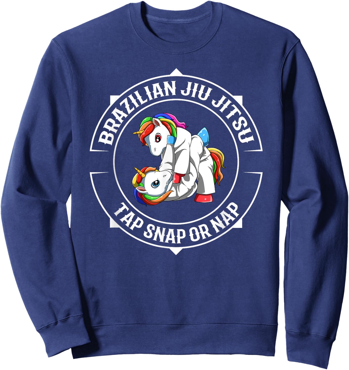 Funny Jiu Jitsu Unicorns - Cute Girls BJJ and Grappling Sweatshirt - Sweatshirt | Navy