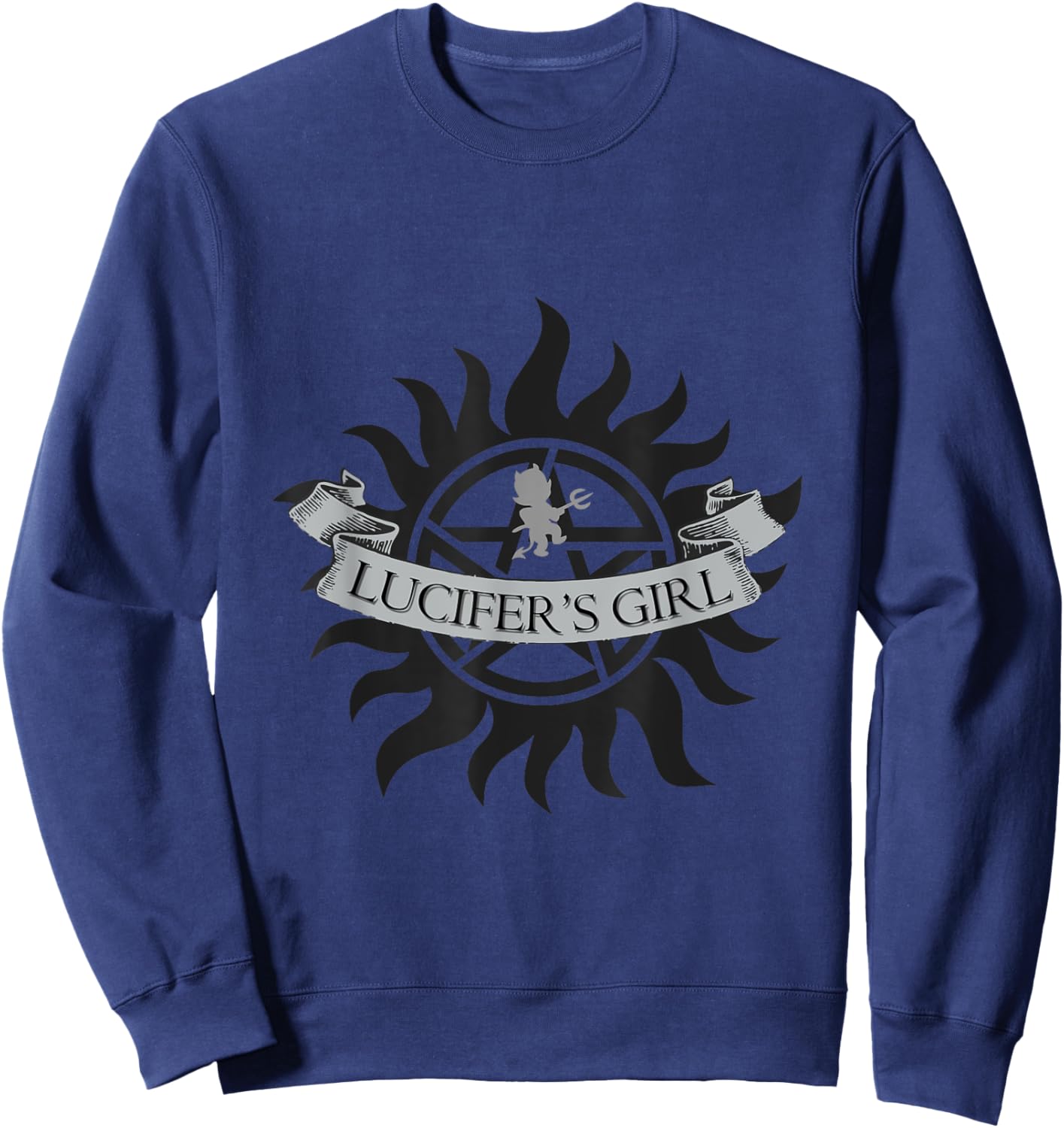 Lucifer's Girl SPN Sweatshirt - Sweatshirt | Navy