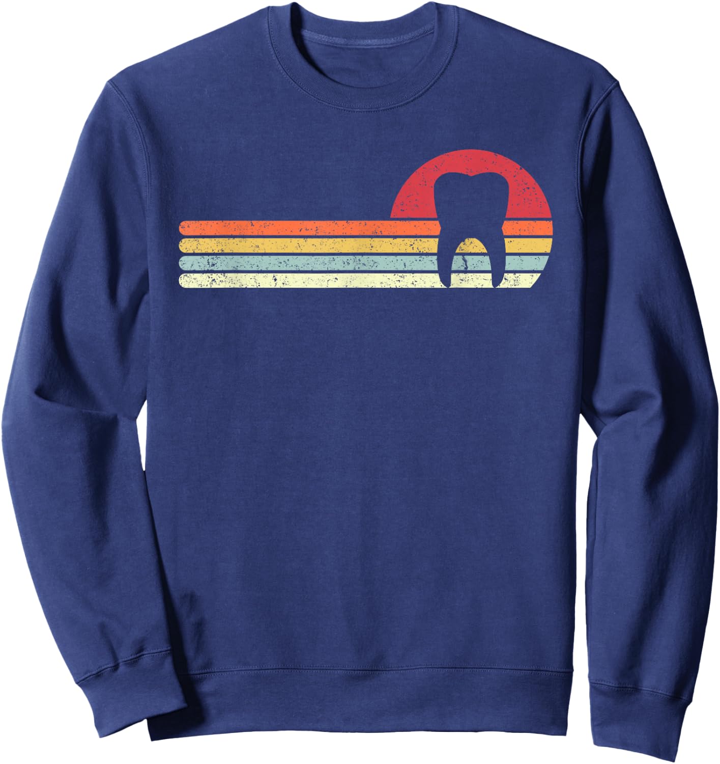 Dentist Shirt. Retro Style Tooth Sweatshirt - Sweatshirt | Navy