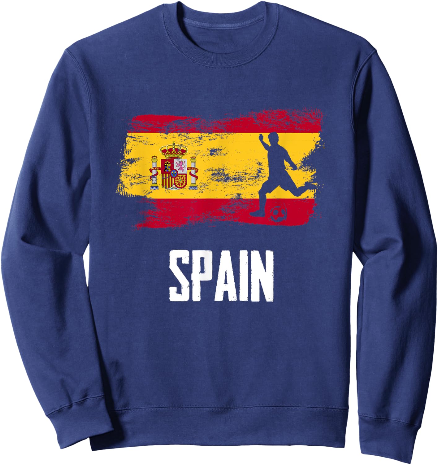Spain Flag Jersey Spanish Soccer Team Spanish Sweatshirt - Sweatshirt | Navy