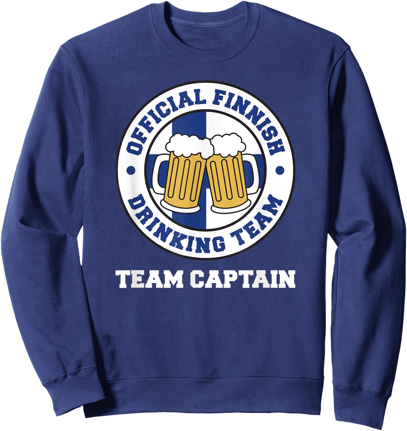 Official Finnish Drinking Team Captain Sweatshirt - Sweatshirt | Navy