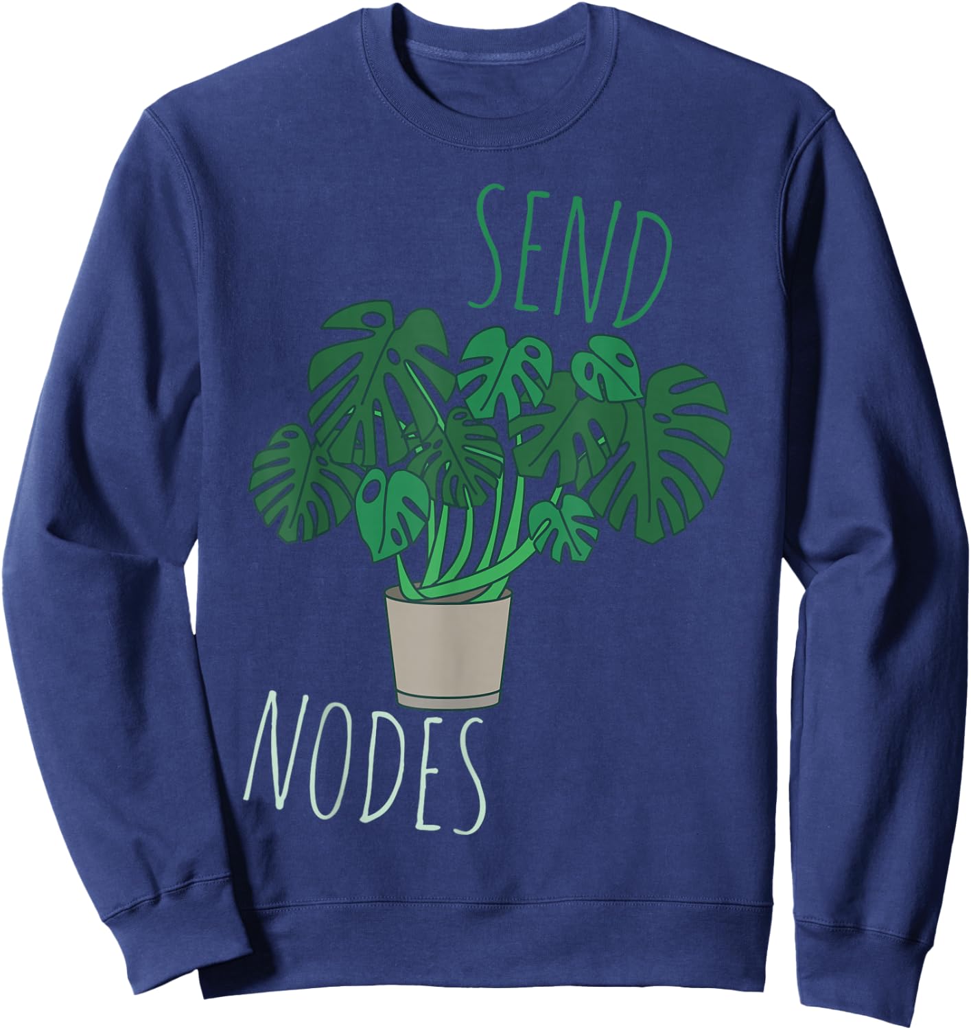 Send Nodes Monstera Sweatshirt - Sweatshirt | Navy